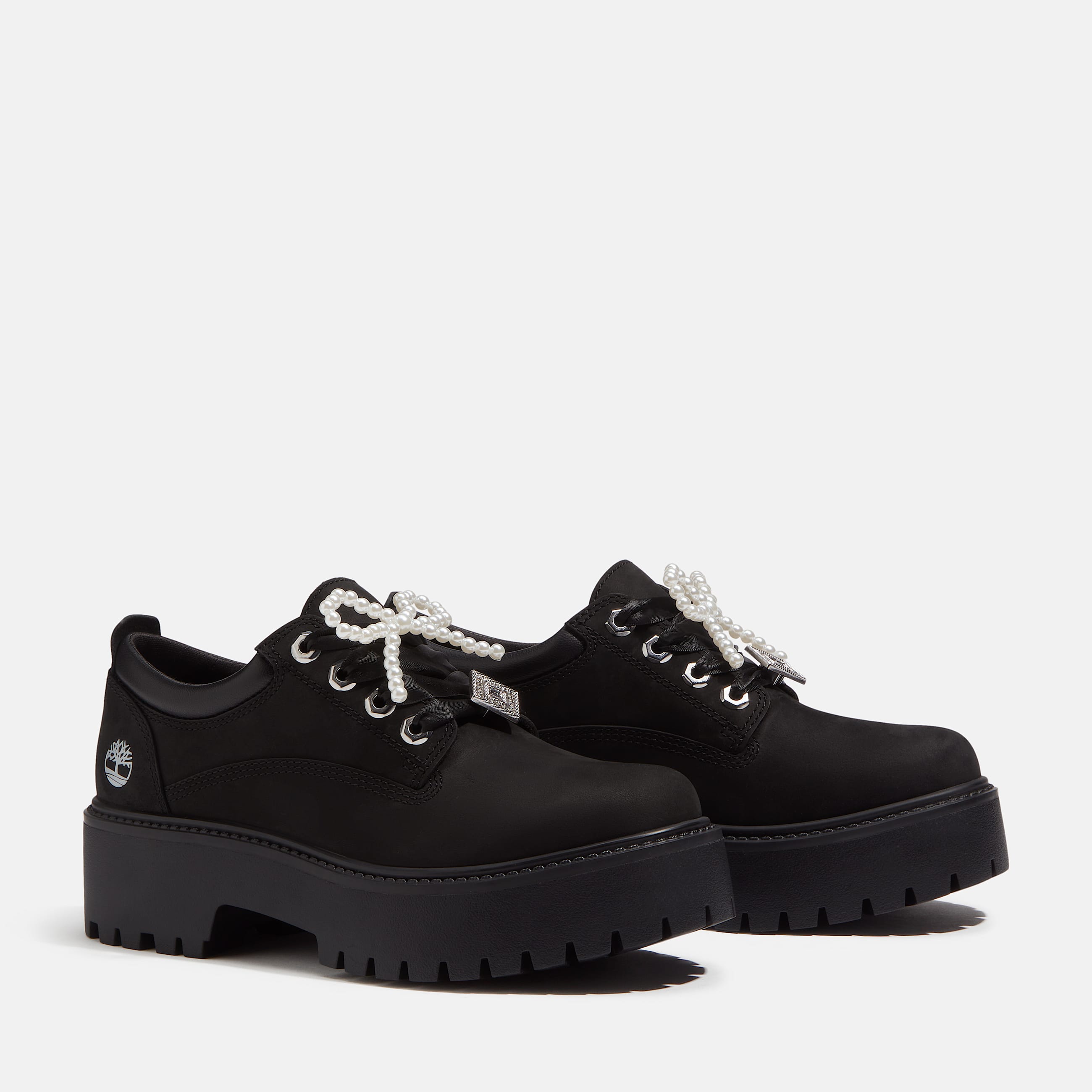 Womens Stone Street Platform Shoe TBL Black NubuckCharms ALT4