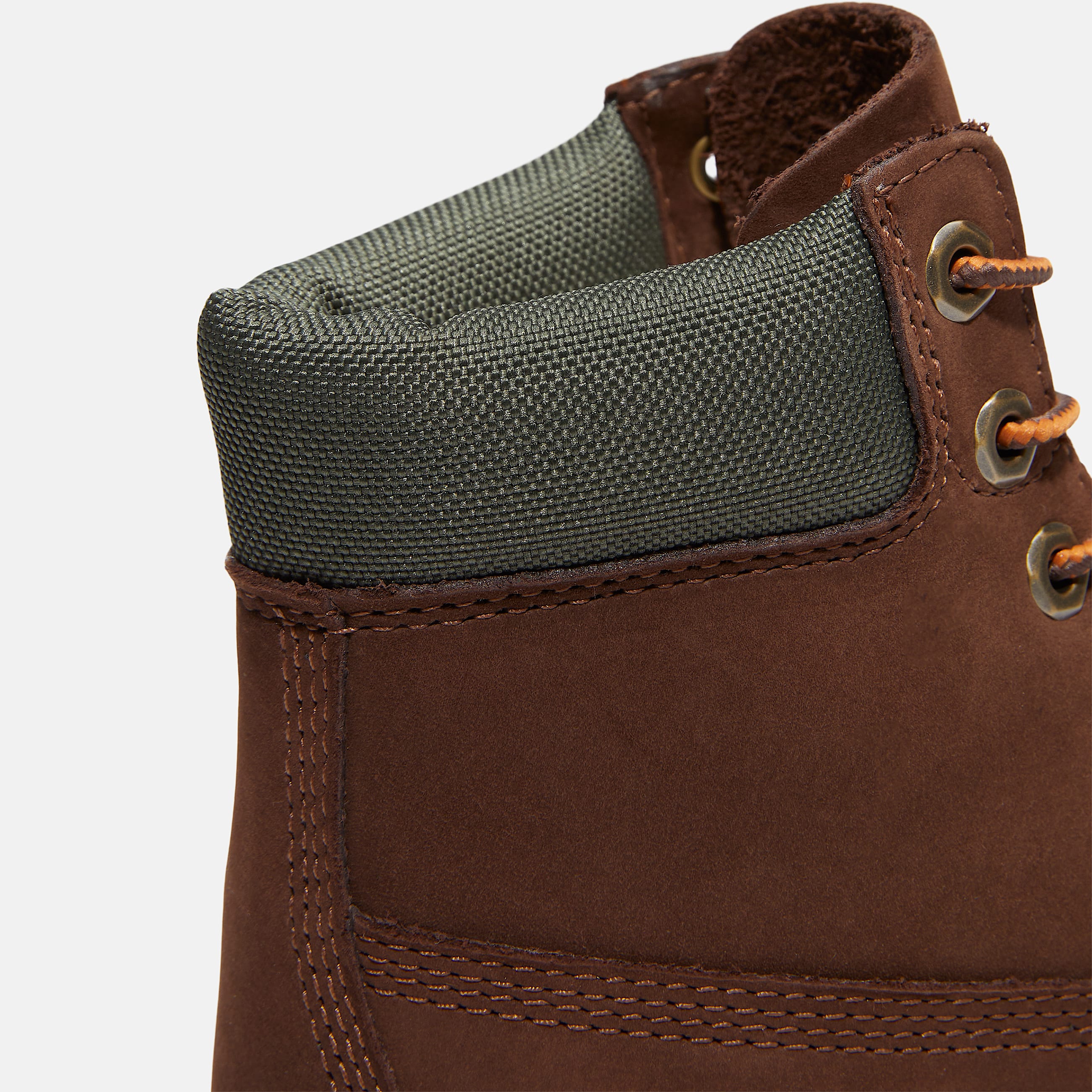 Junior Timberland Premium 6Inch Waterproof Boot TBL Dark Brown NubuckGold ALT7