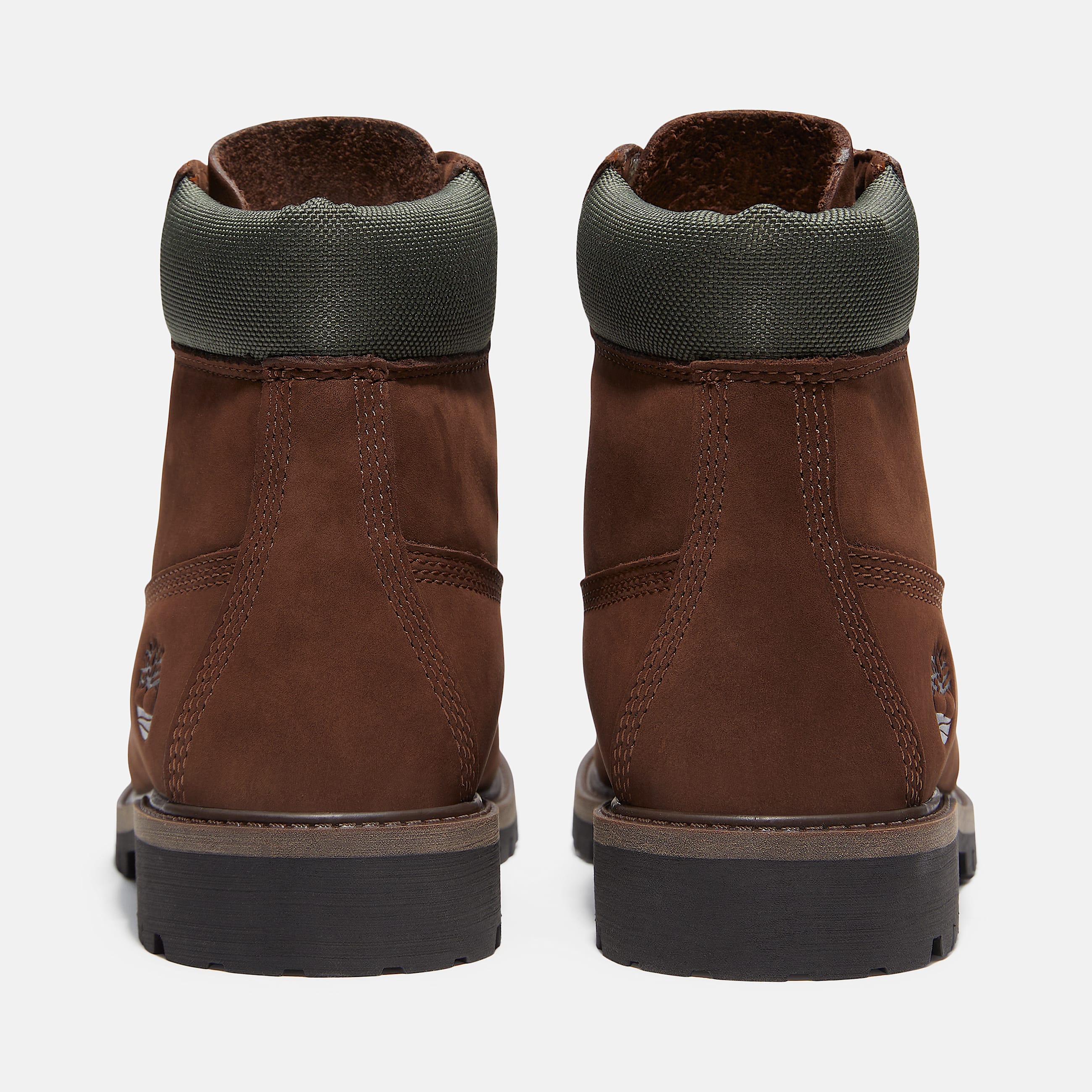 Junior Timberland Premium 6Inch Waterproof Boot TBL Dark Brown NubuckGold ALT5