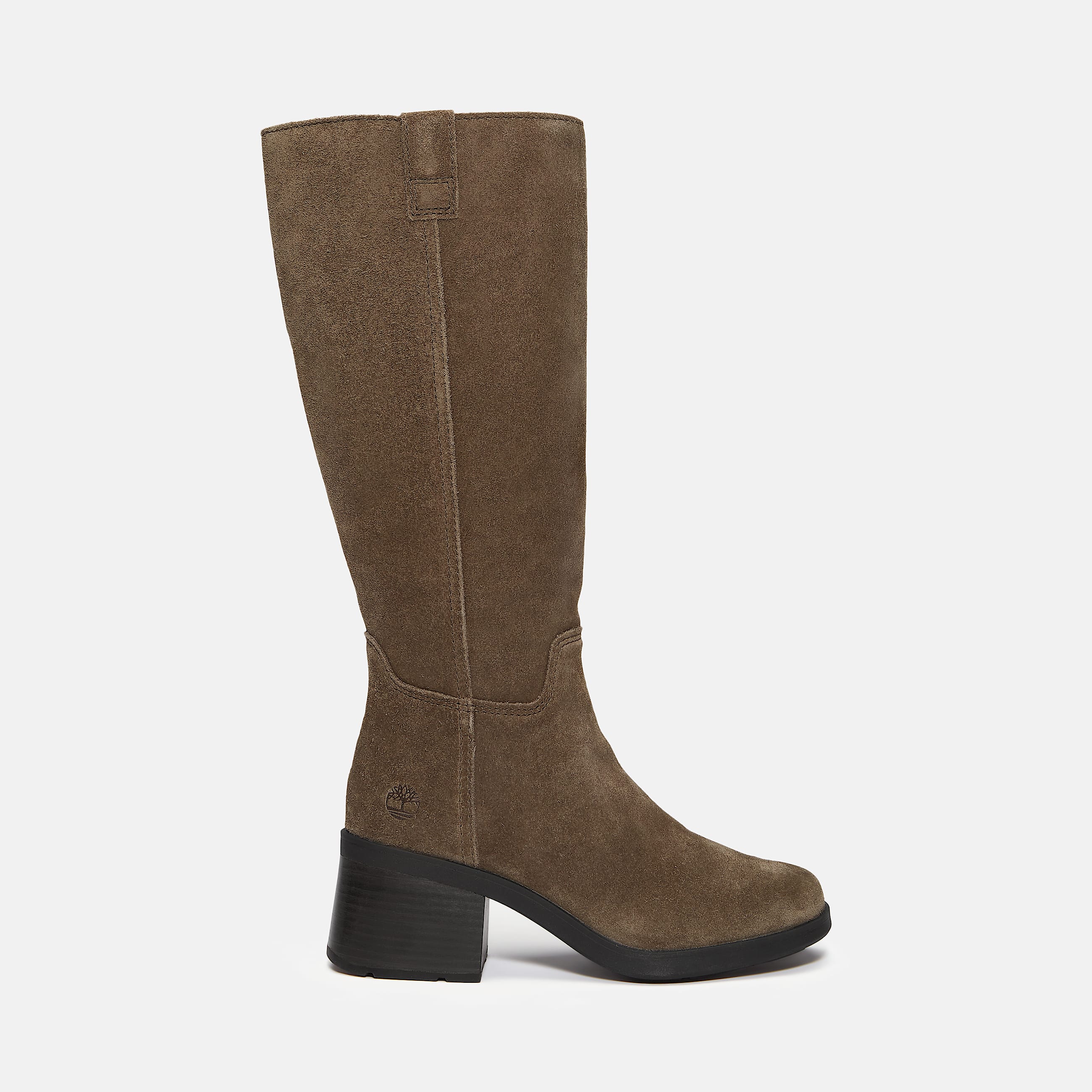 Womens Bellevaux Tall SideZip Boot TBL Dark Brown Suede HERO