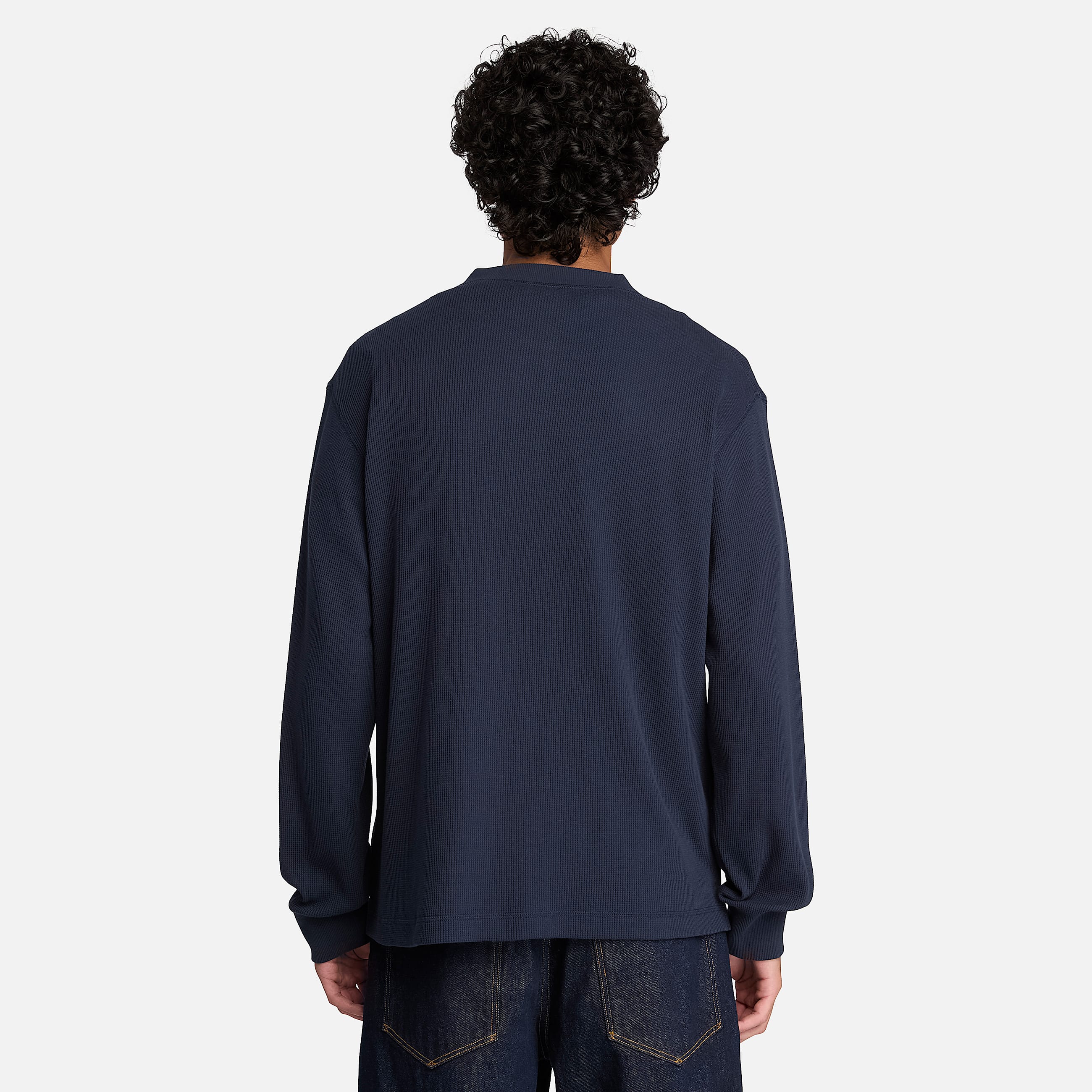 Polo de manga larga Wharf River Waffle para Hombre TBL Zafiro oscuro ALT8