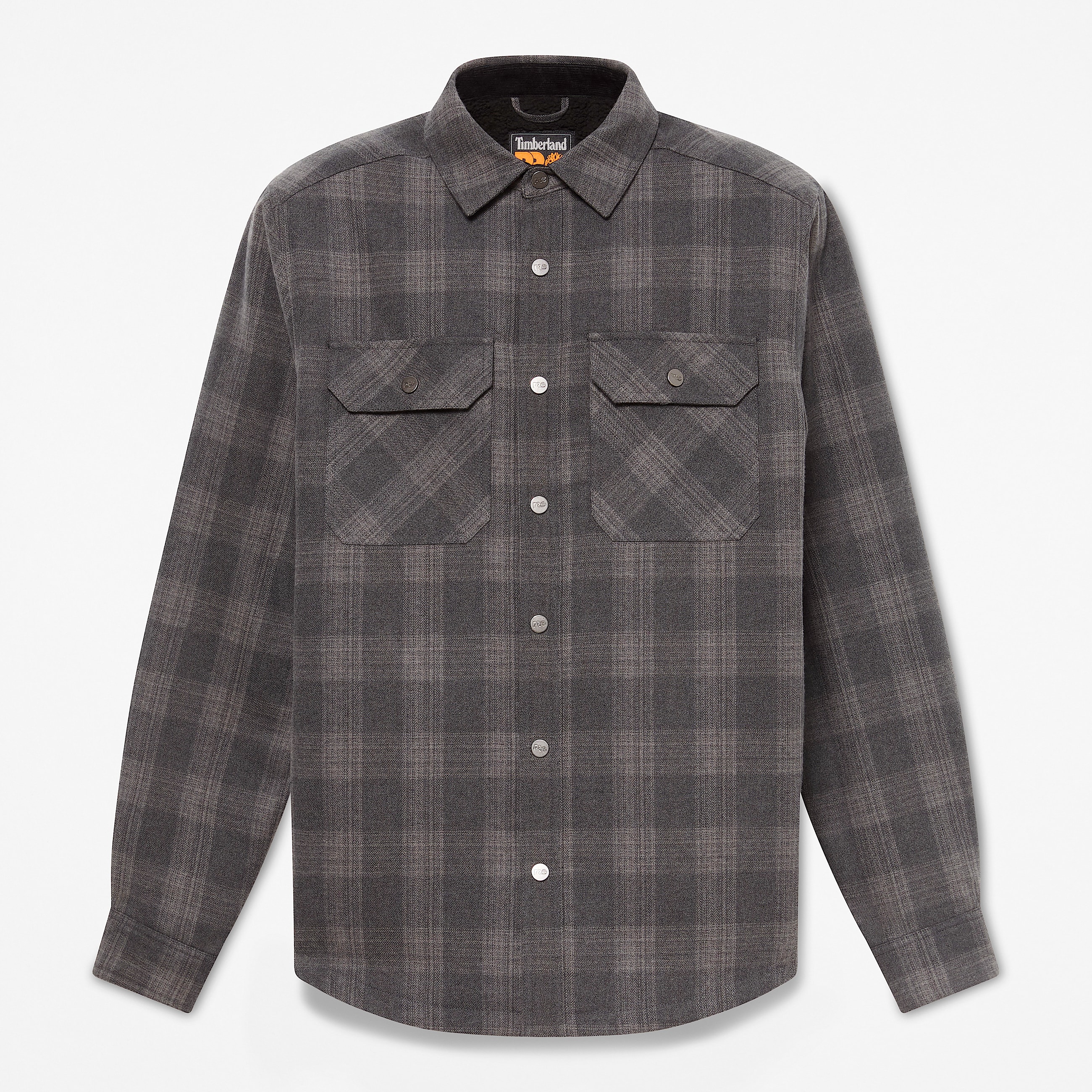 Mens Timberland PRO FleeceLined Yukon Flannel Shirt Jacket TBL BlackCharcoal Grey Heather HERO