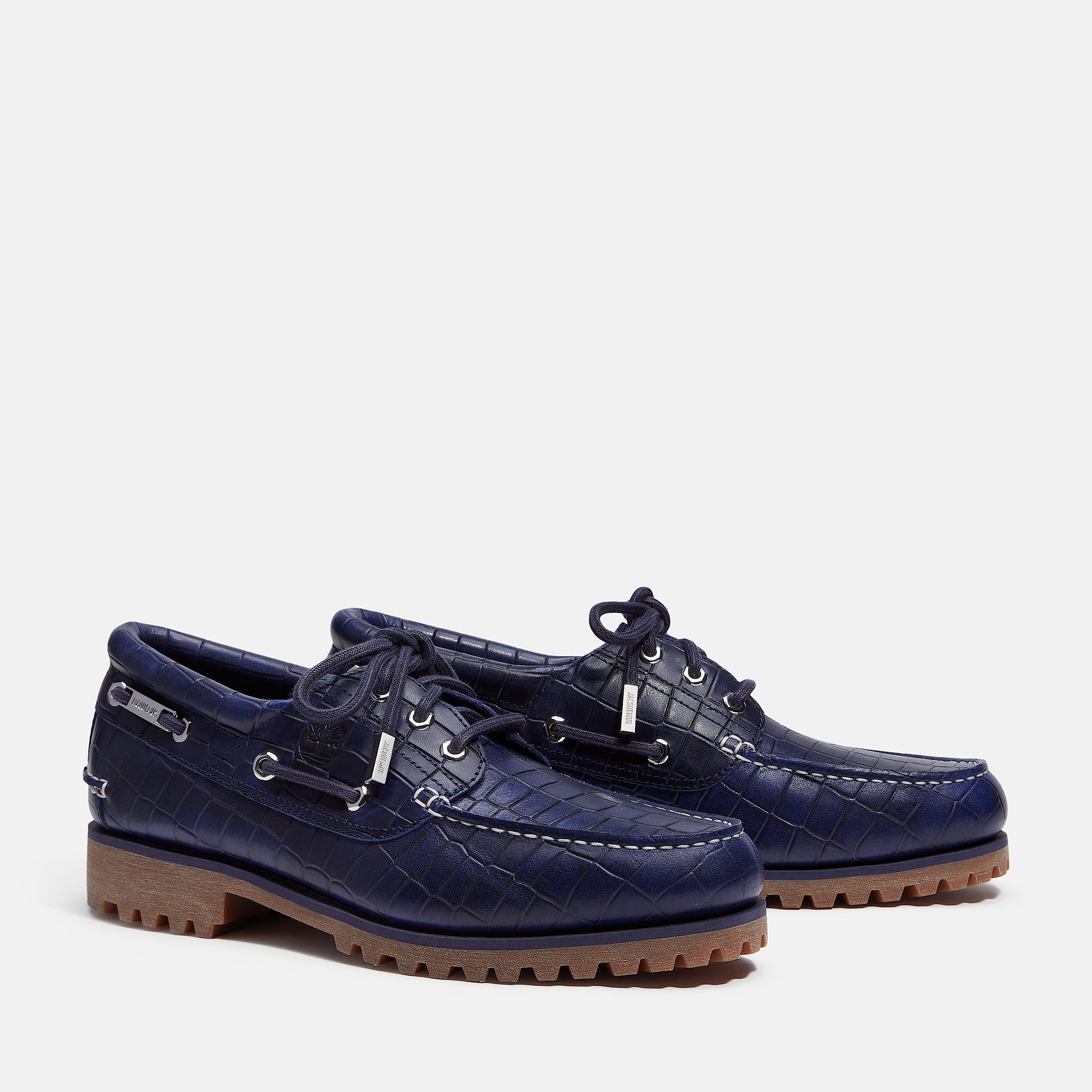 Timberland x Jacquemus Authentic Boat Shoe TBL Navy Croc Embossed ALT4