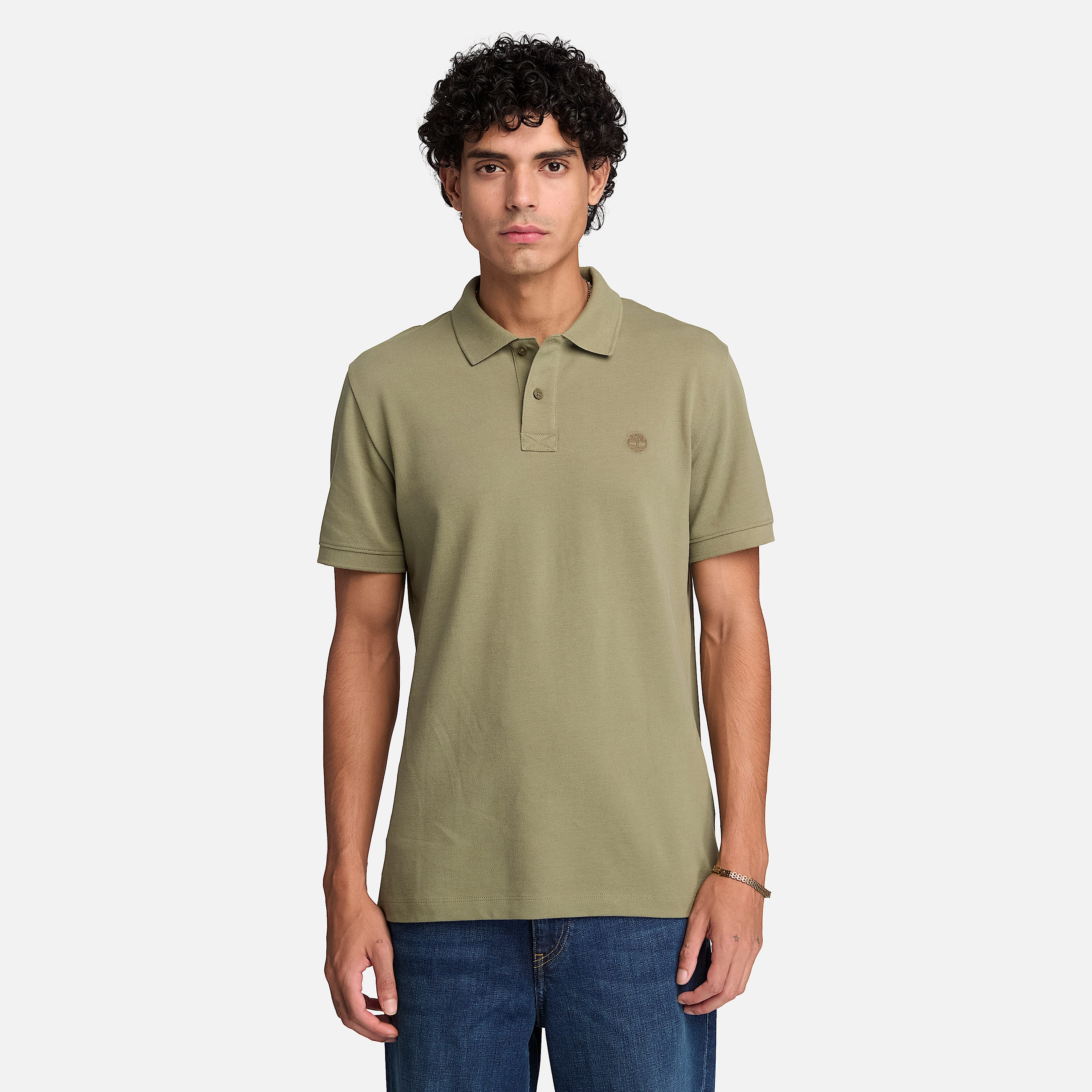 Mens Oyster River Regular ShortSleeve Polo TBL Deep Lichen Green ALT1