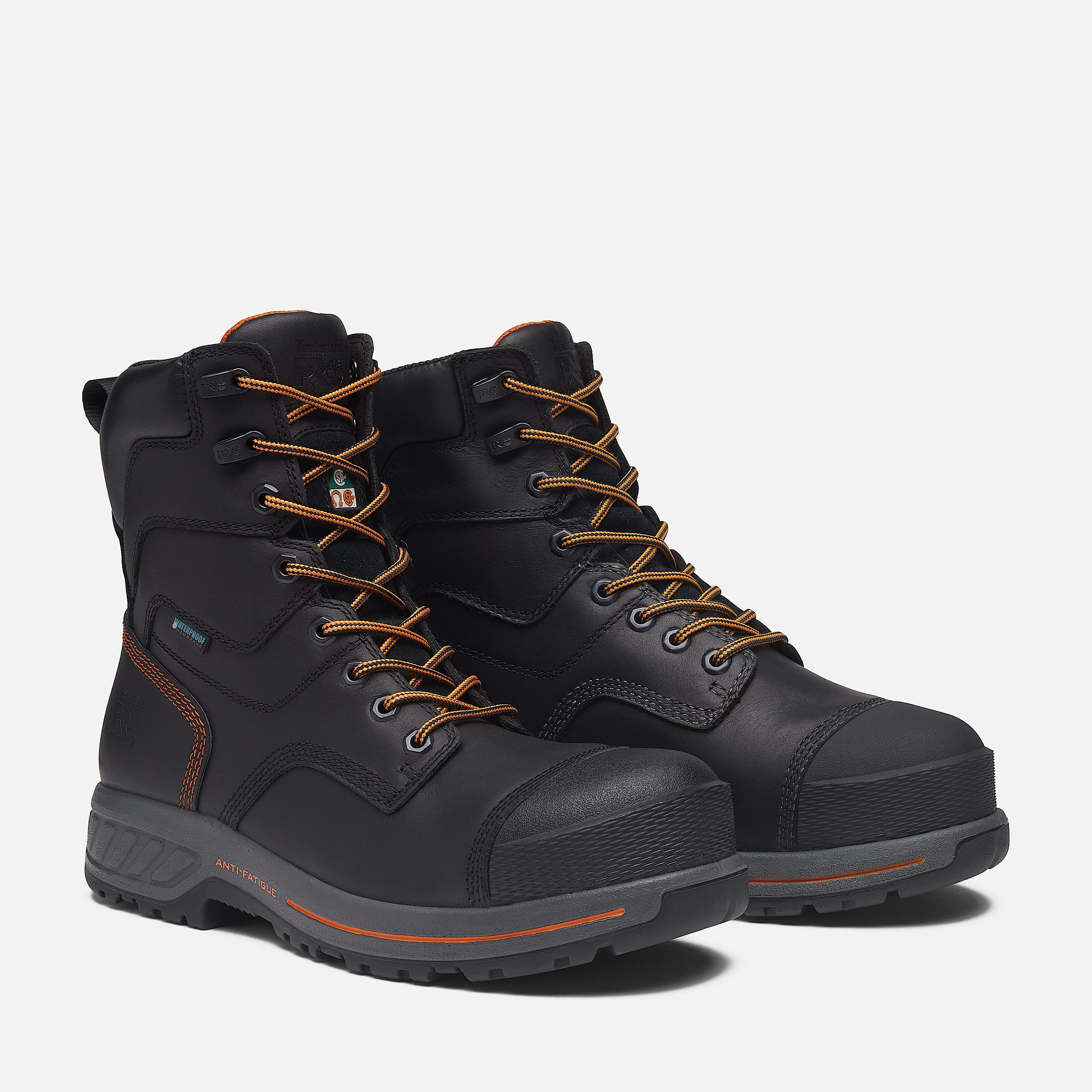 Mens Timberland PRO Endurance HD 8Inch Waterproof Insulated CompToe Boot TBL Black ALT4