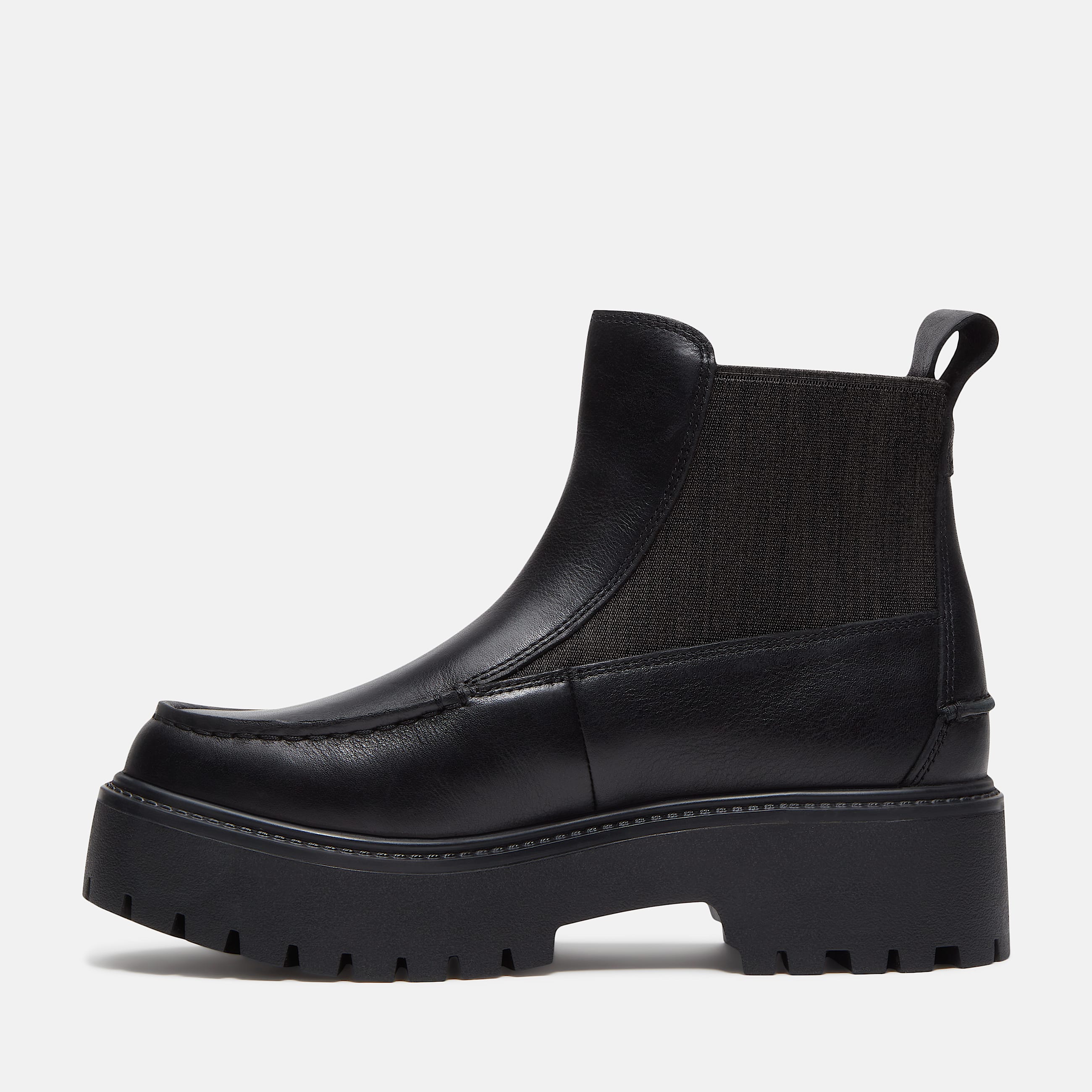 Botas Chelsea con plataforma Stone Street para Mujer TBL Piel de grano entero negro ALT6