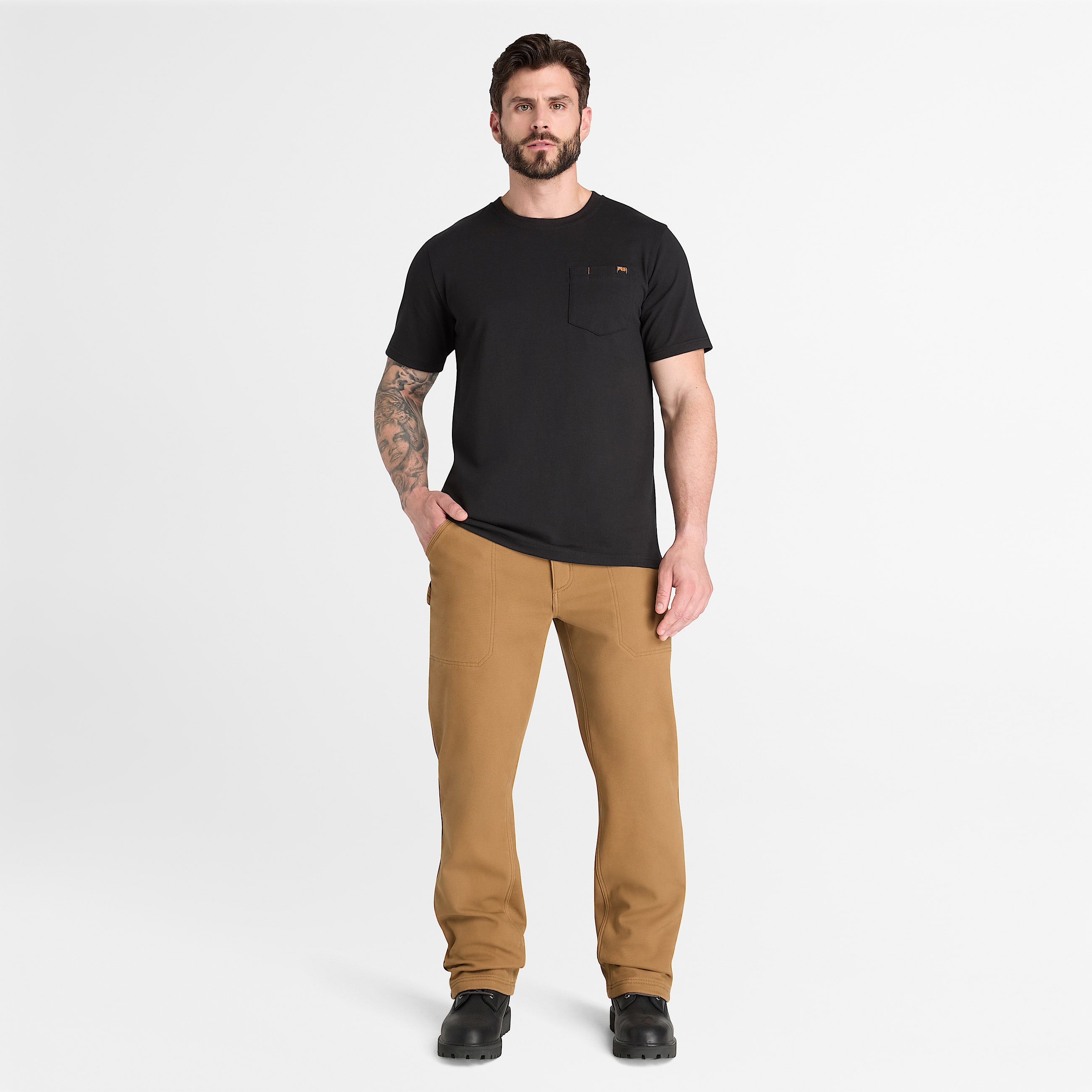 Mens Timberland PRO ShortSleeve Pocket TShirt TBL Jet Black ALT2