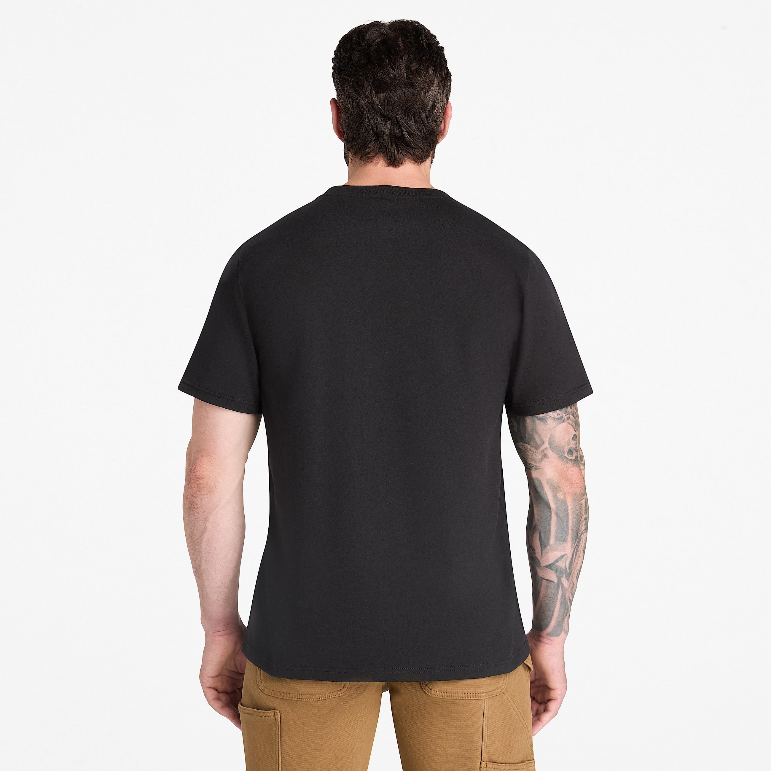 Mens Timberland PRO ShortSleeve Pocket TShirt TBL Jet Black ALT8