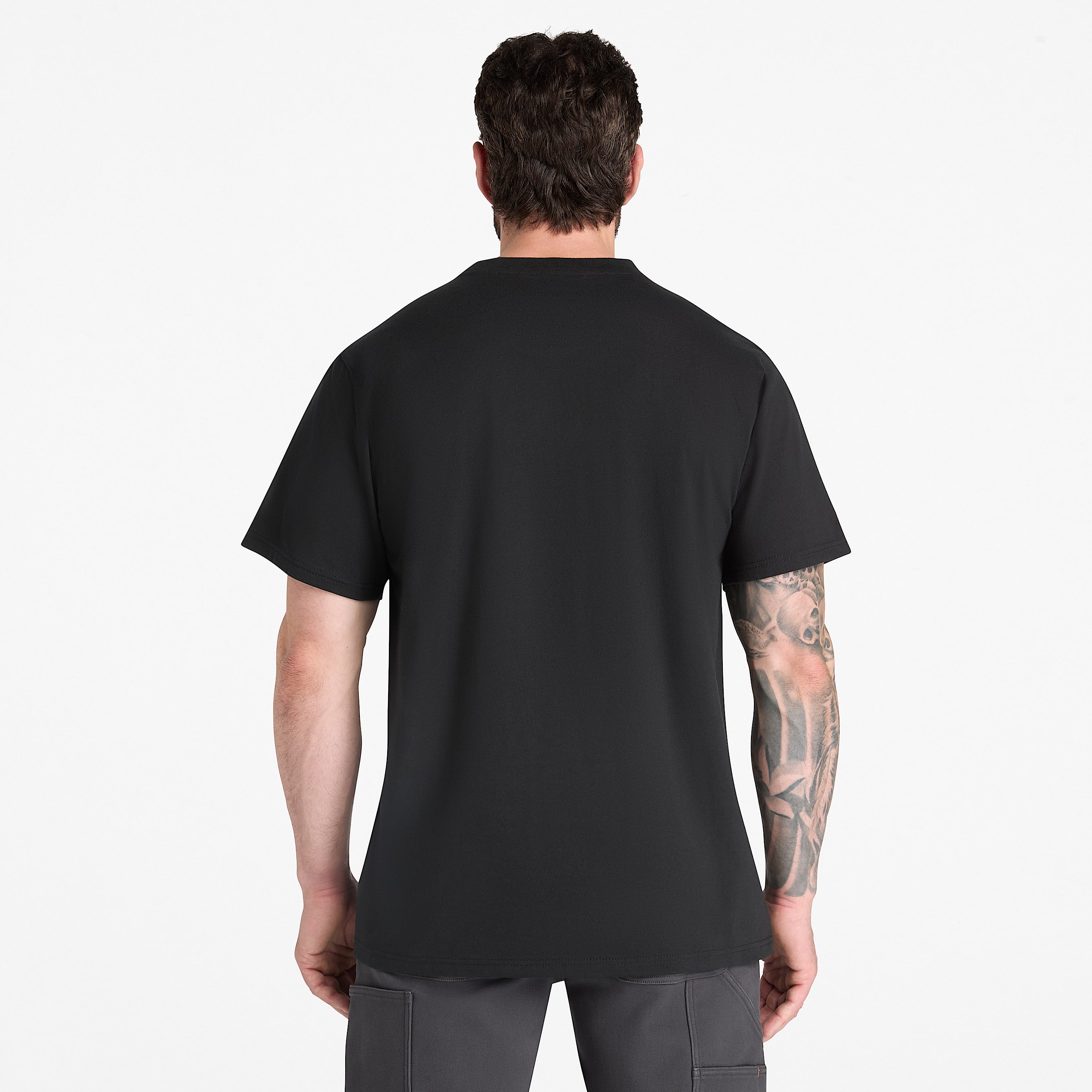 Mens Timberland PRO Logo ShortSleeve TShirt TBL Jet Black ALT8