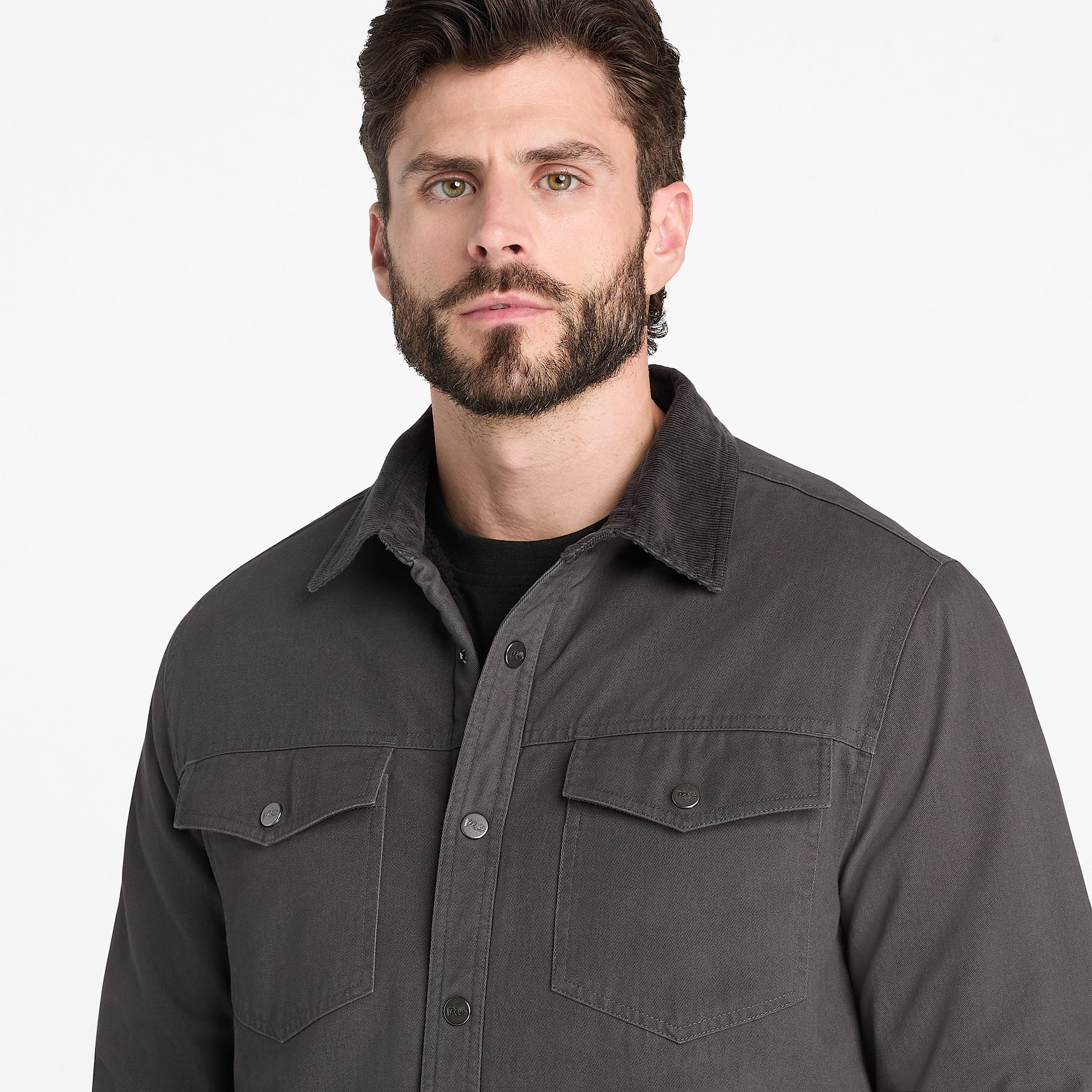 Mens Timberland PRO FleeceLined Shirt Jacket TBL Asphalt ALT3