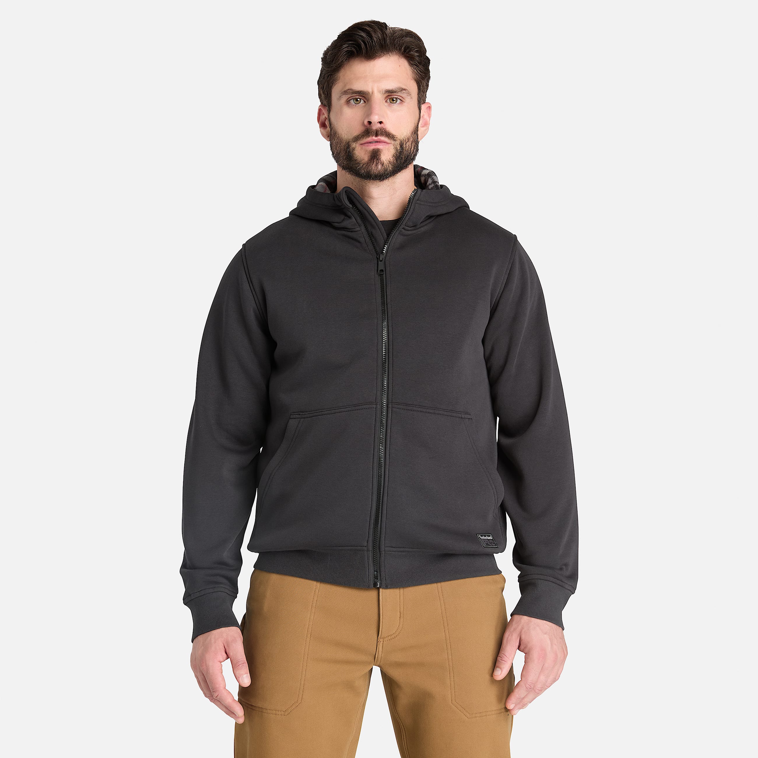 Mens Timberland PRO FleeceLined Hoodie TBL Jet Black ALT1