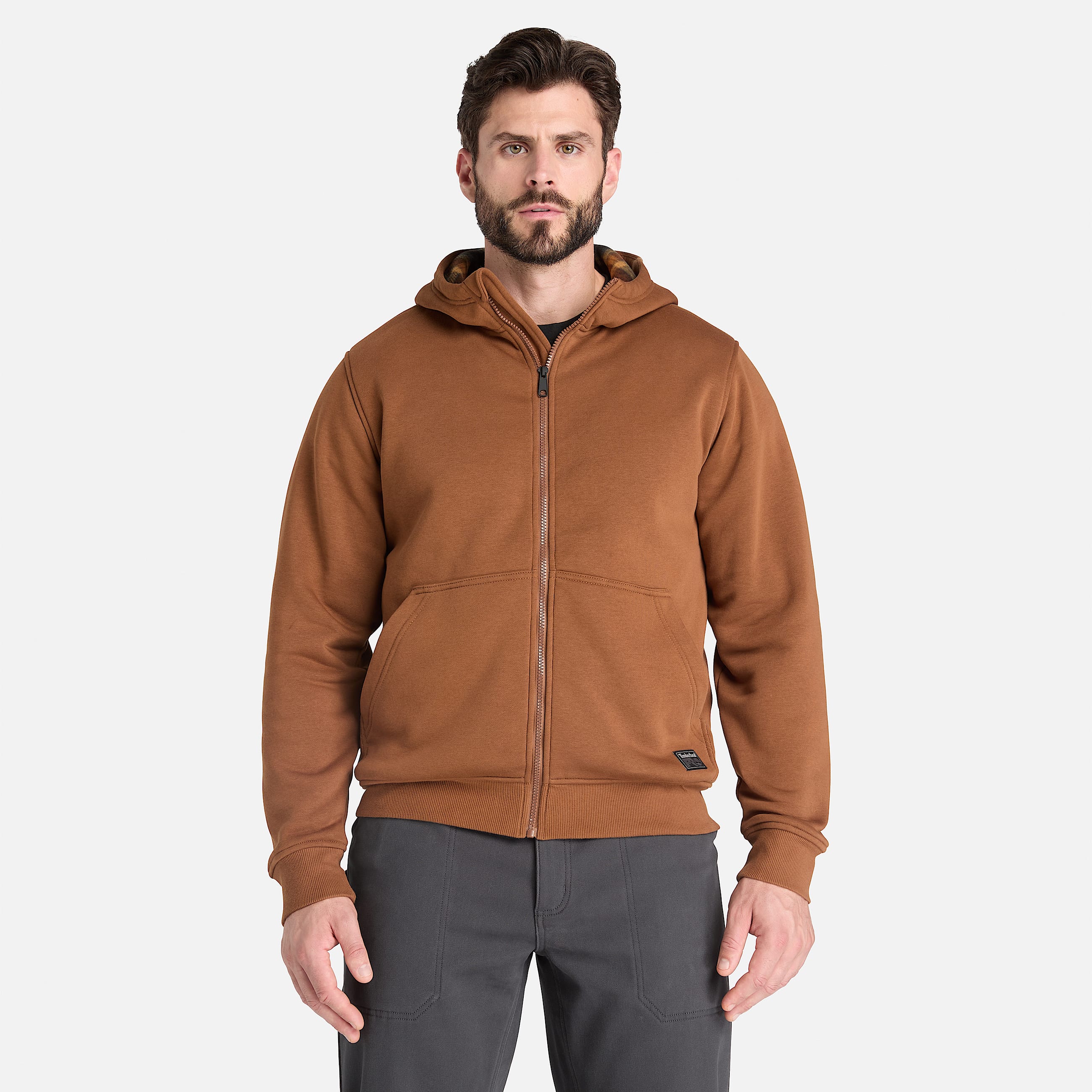 Mens Timberland PRO FleeceLined Hoodie TBL Dark Wheat ALT1