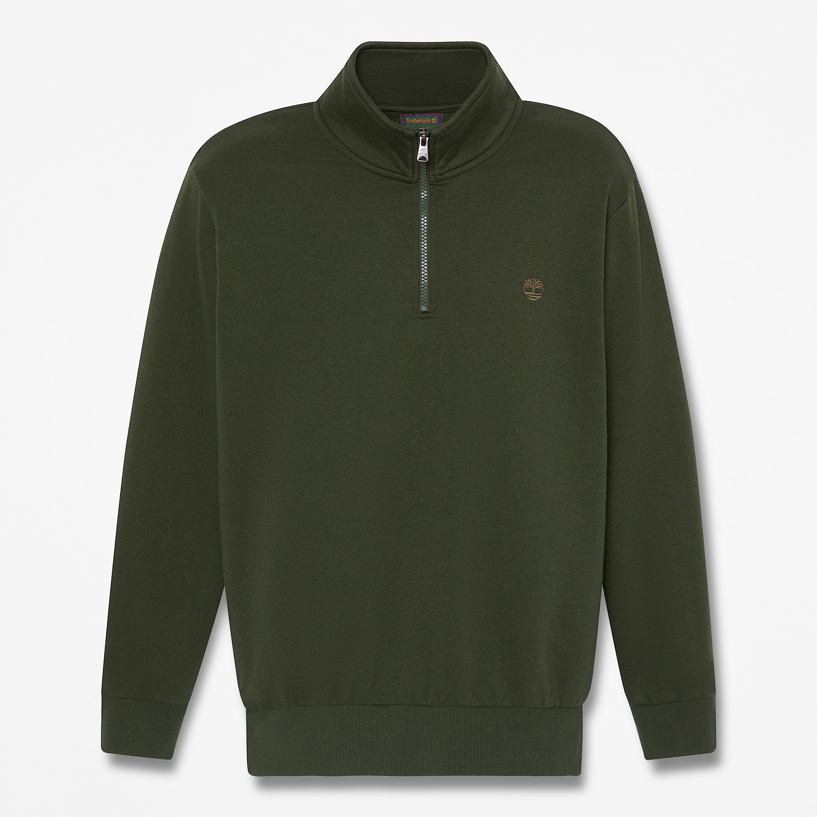 Mens Oyster River QuarterZip Sweatshirt TBL Dark Green HERO
