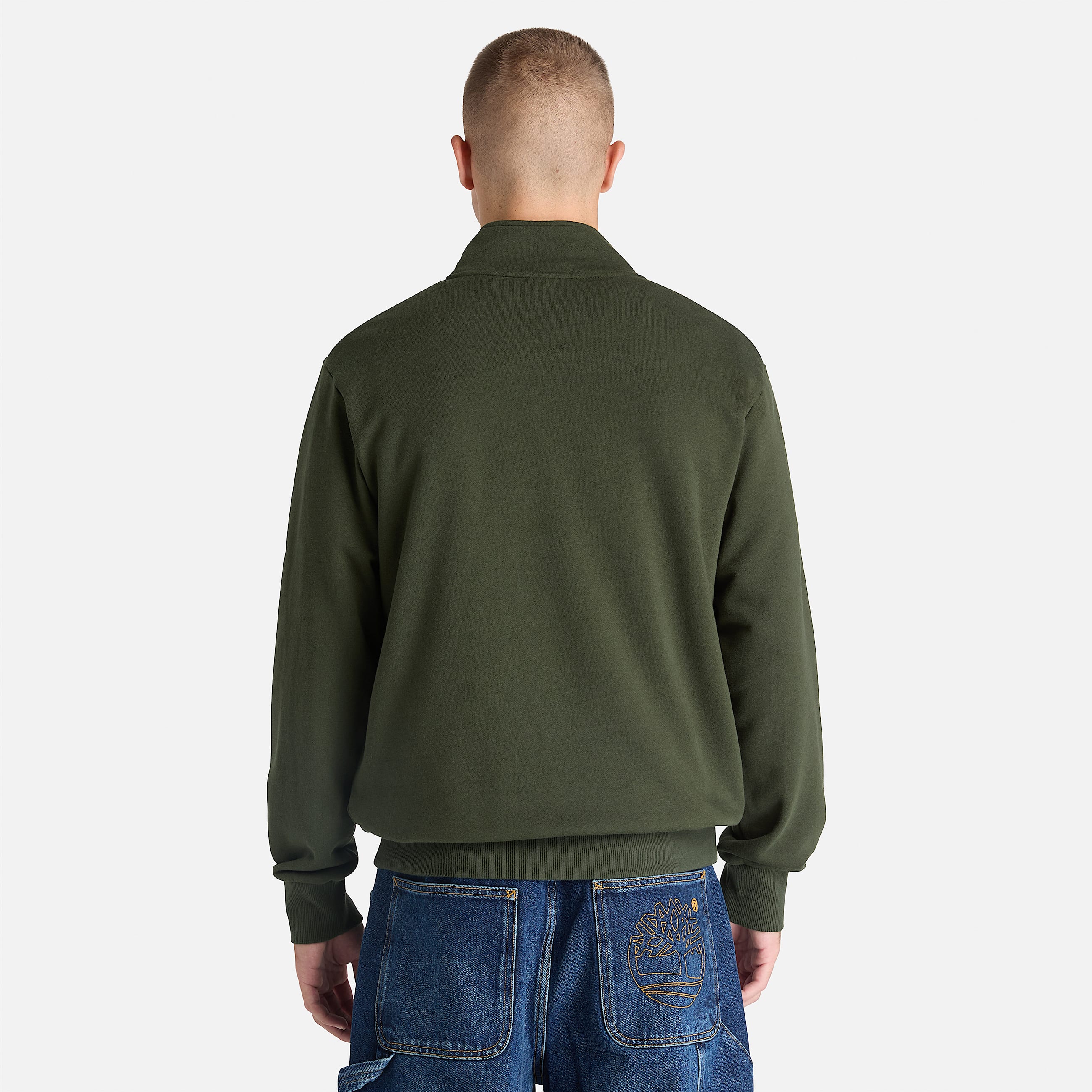 Sudadera con cierre de un cuarto Oyster River para Hombre TBL Verde oscuro ALT8