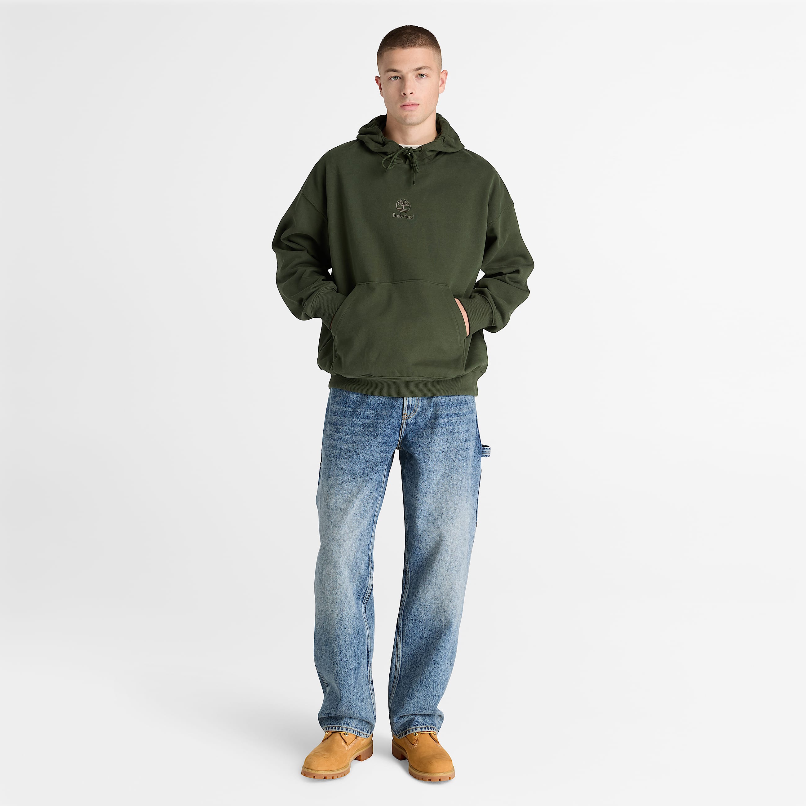 Sudadera con gorro Shorewood Heavyweight Core para Hombre TBL Verde oscuro ALT2