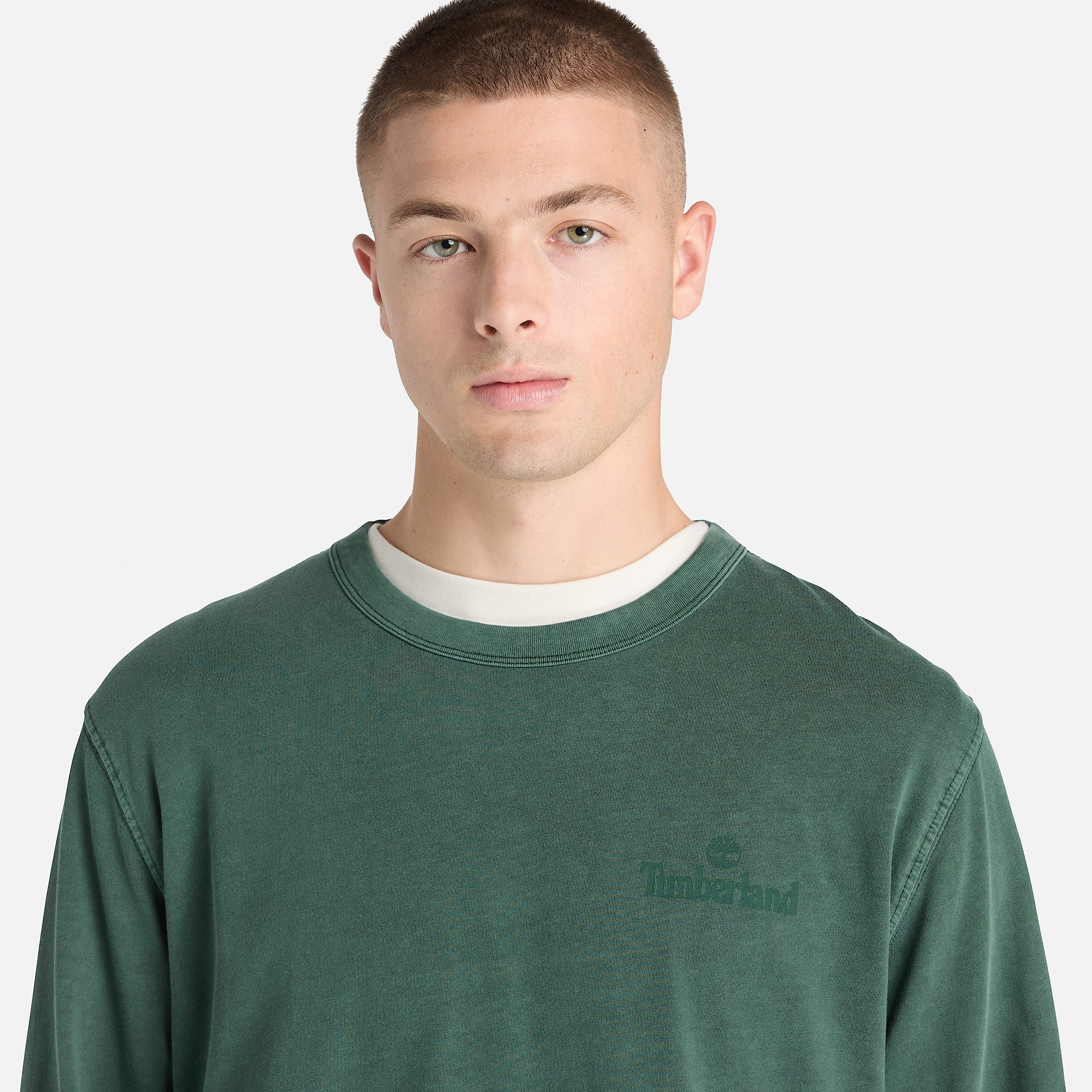 Haut  manches longues teint en pice South Cabot pour hommes TBL Dlav sarcelle fonce ALT3