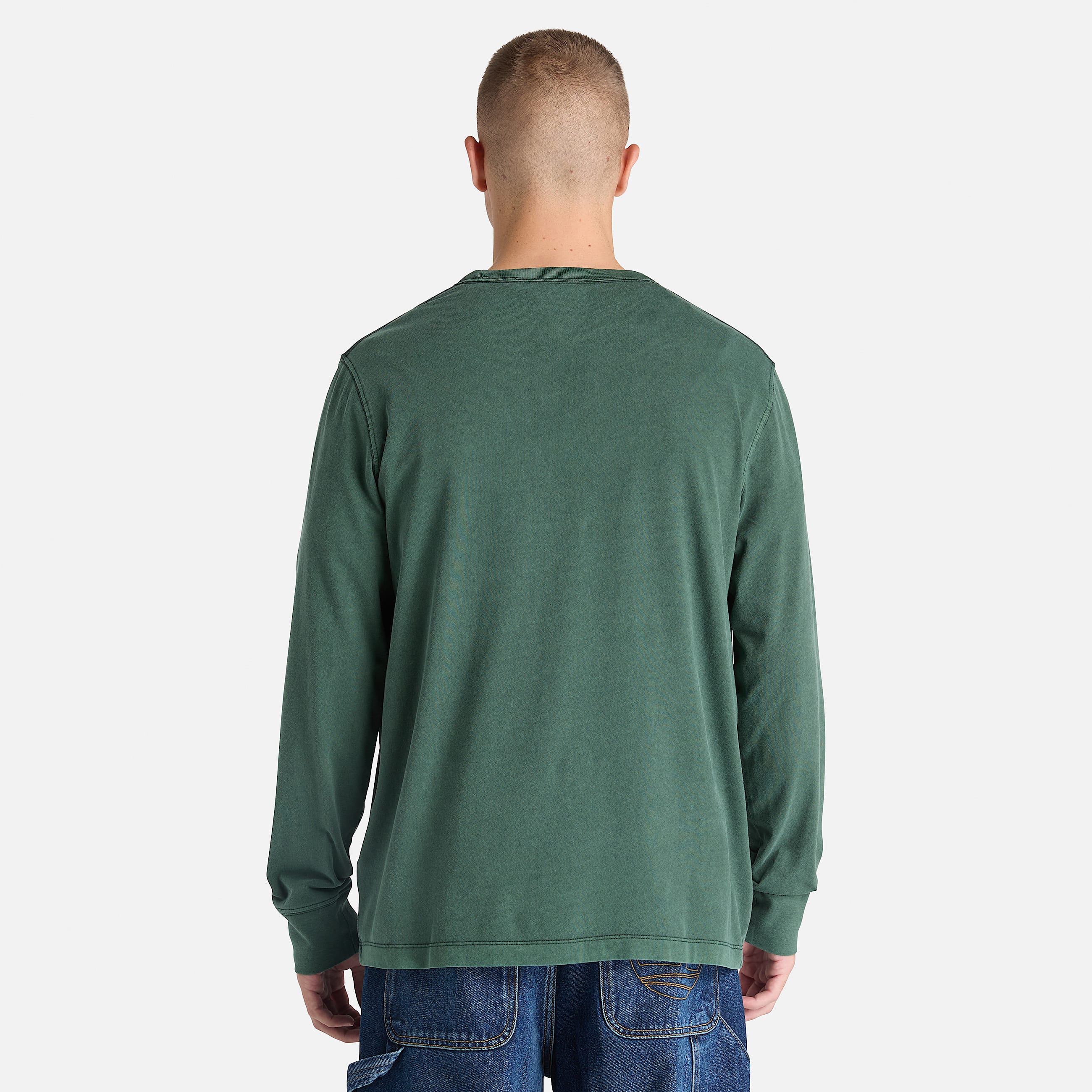 Haut  manches longues teint en pice South Cabot pour hommes TBL Dlav sarcelle fonce ALT8