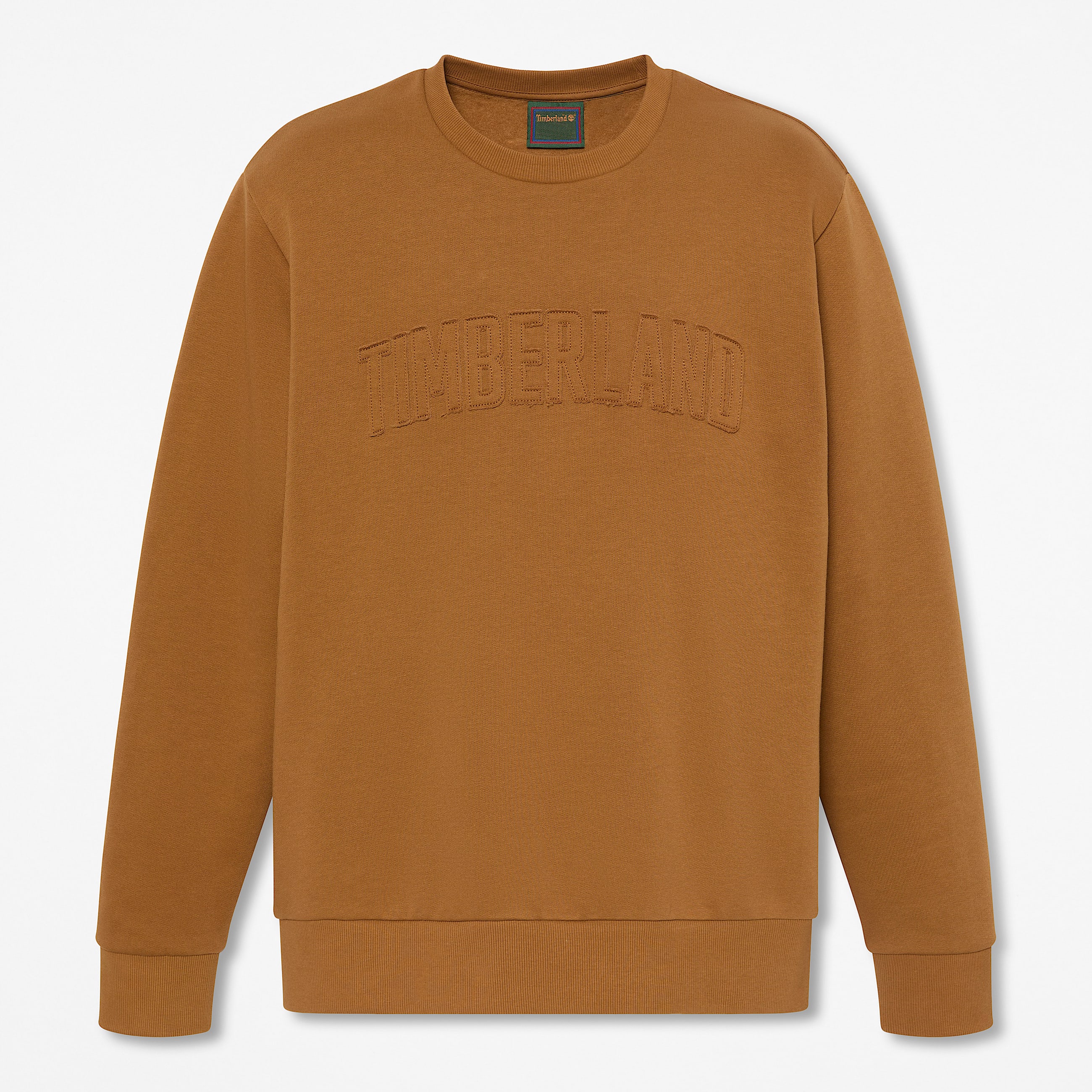 Mens Wareham Logo Patch Crew Sweatshirt TBL Dark Wheat HERO