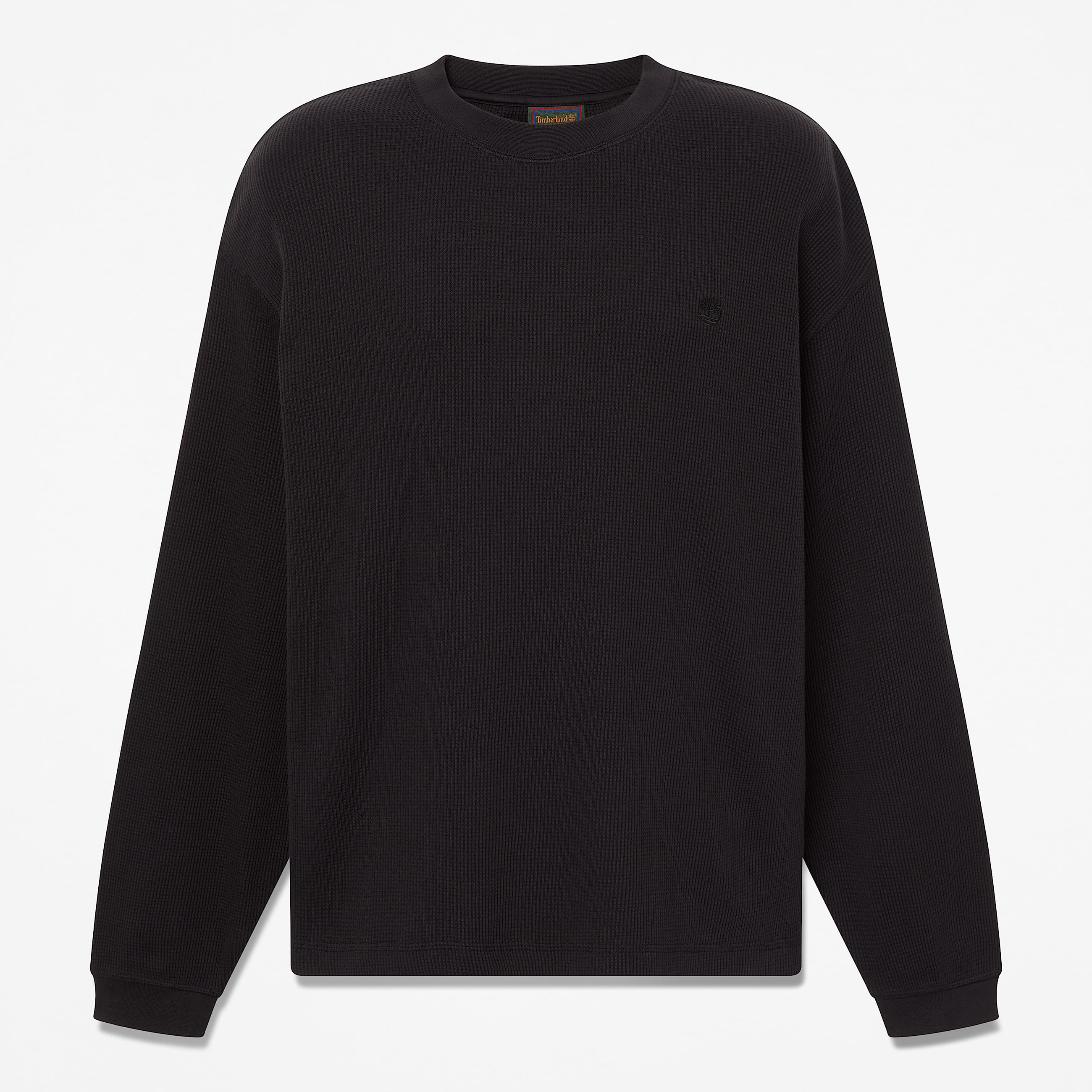Mens Heavyweight LongSleeve Waffle TShirt TBL Black HERO