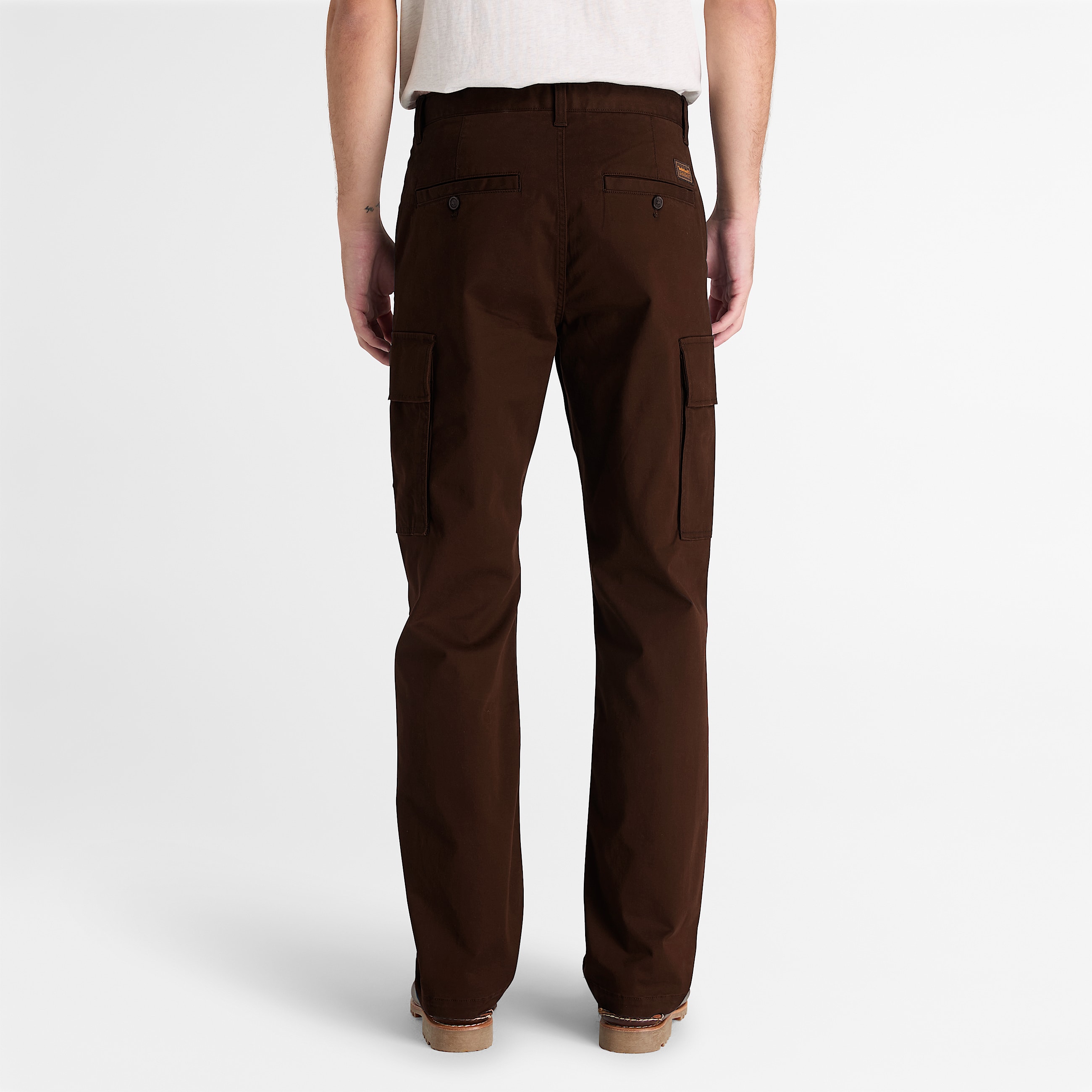 Pantalon cargo en serg pour hommes TBL Brun fonc ALT8