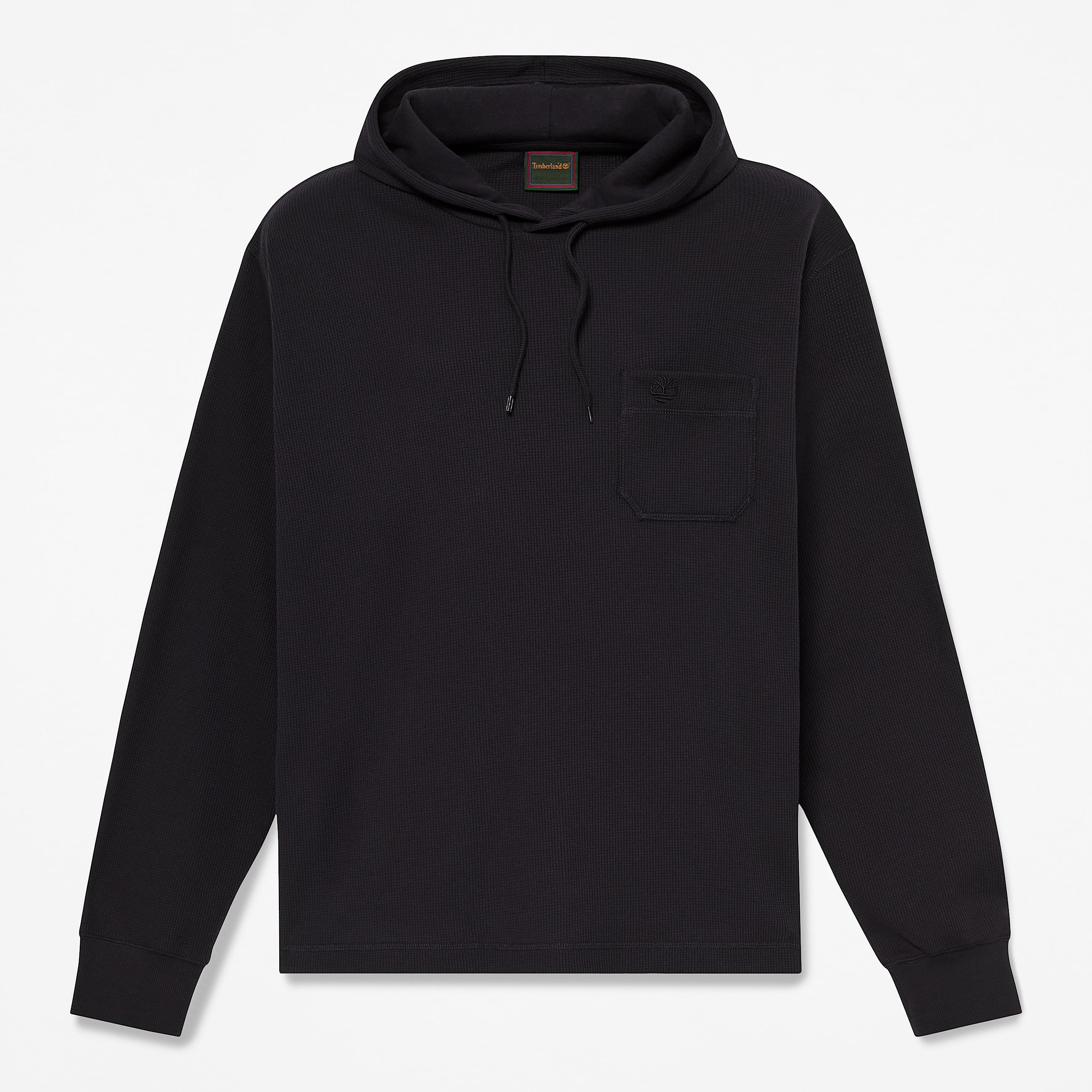 Mens Wharf River Waffle Hoodie TBL Black HERO
