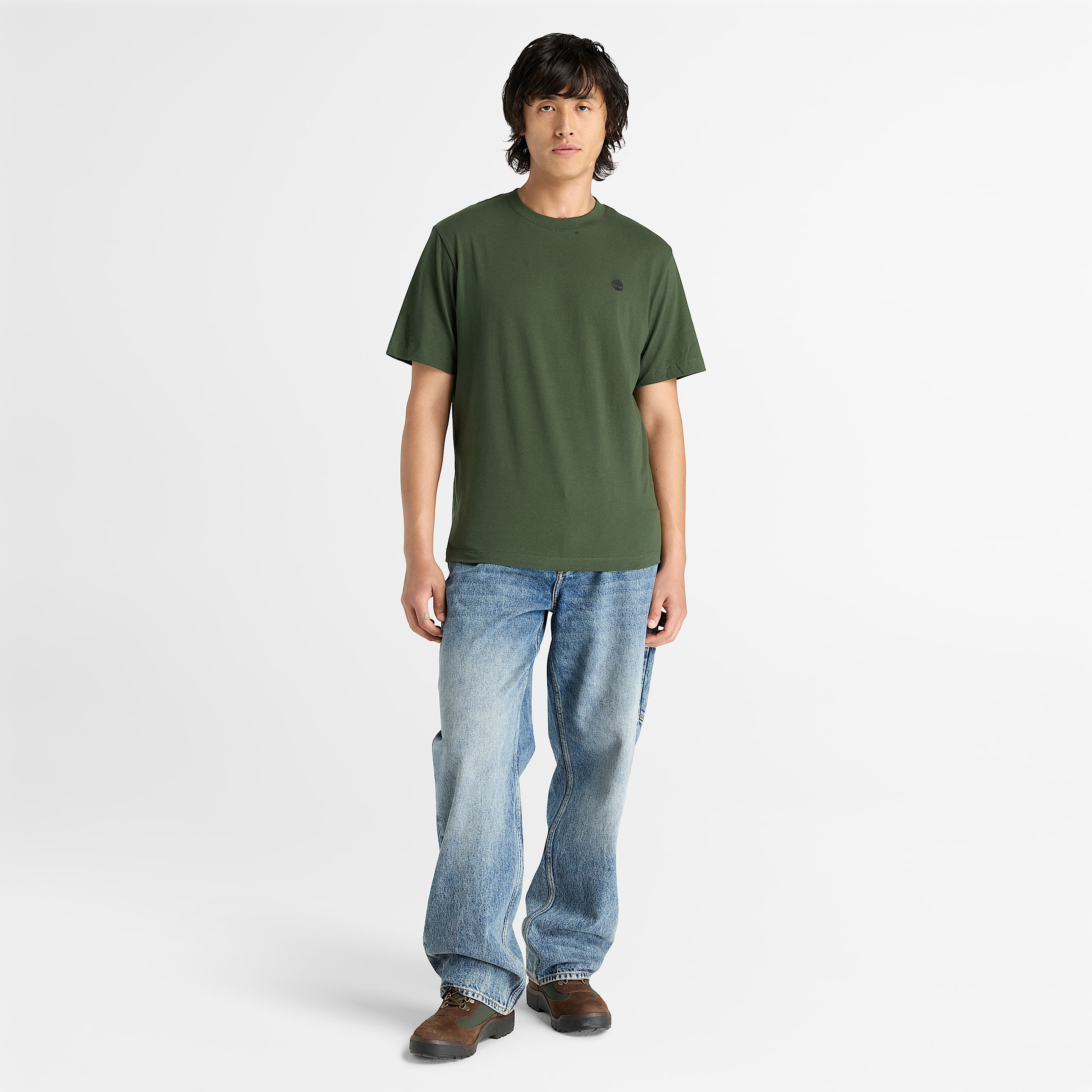 Mens Oyster River Regular ShortSleeve TShirt TBL Dark Green ALT2