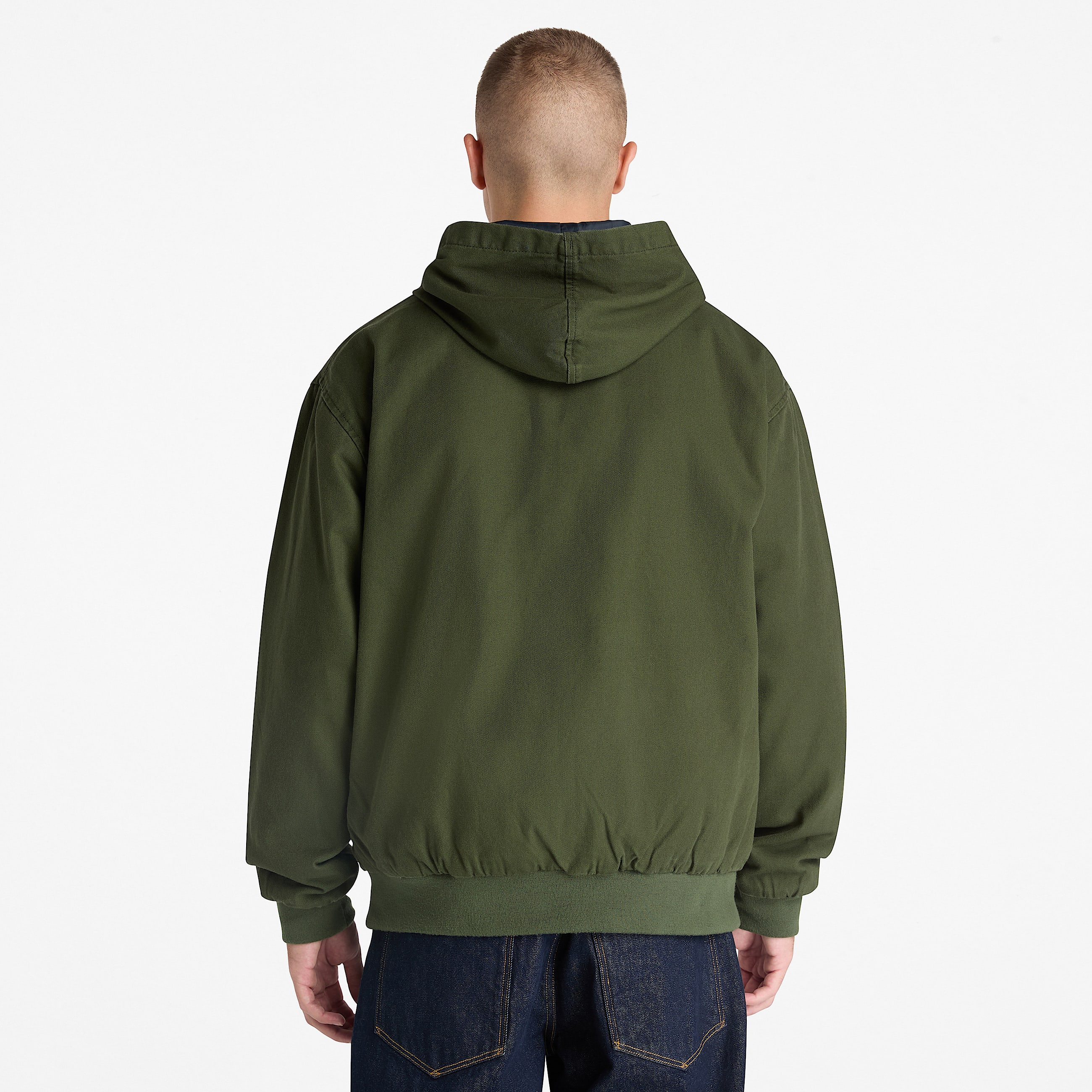 Mens Insulated Canvas Bomber TBL Dark Green ALT8