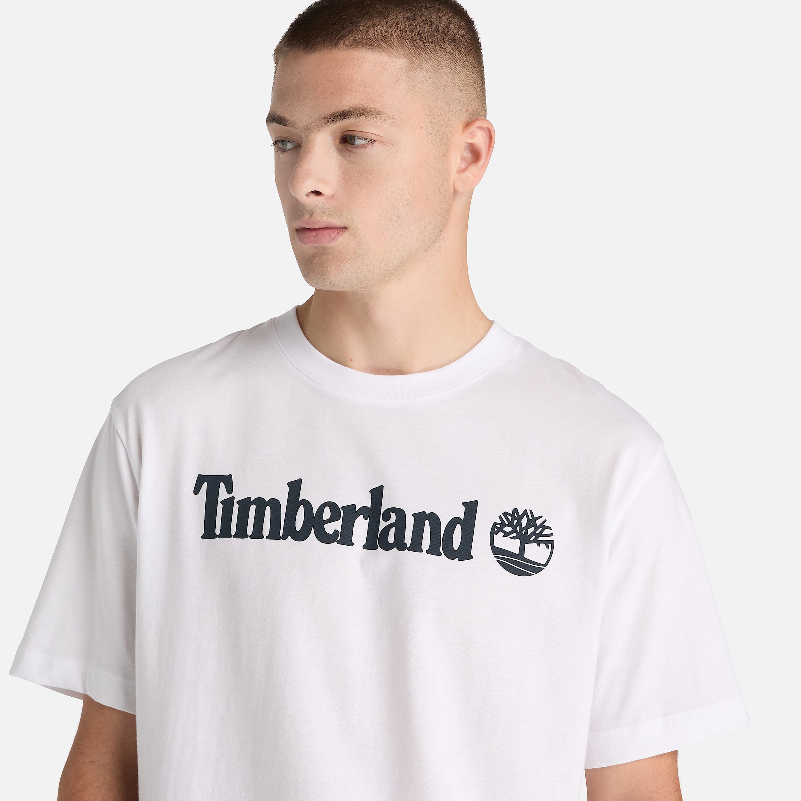 Mens Northwood Linear Logo ShortSleeve TShirt TBL White ALT3