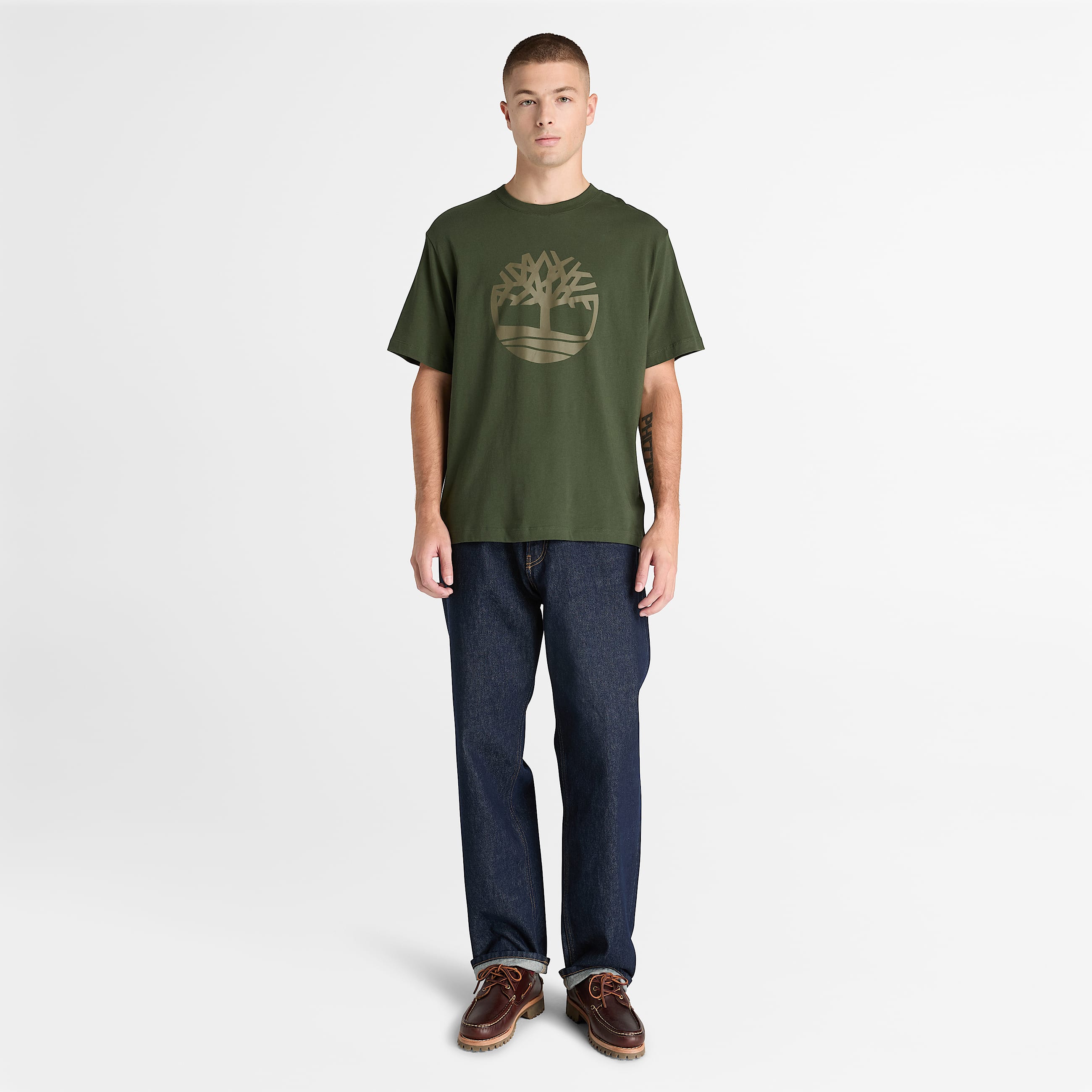 Mens Northwood Tree Logo ShortSleeve TShirt TBL Dark Green ALT2