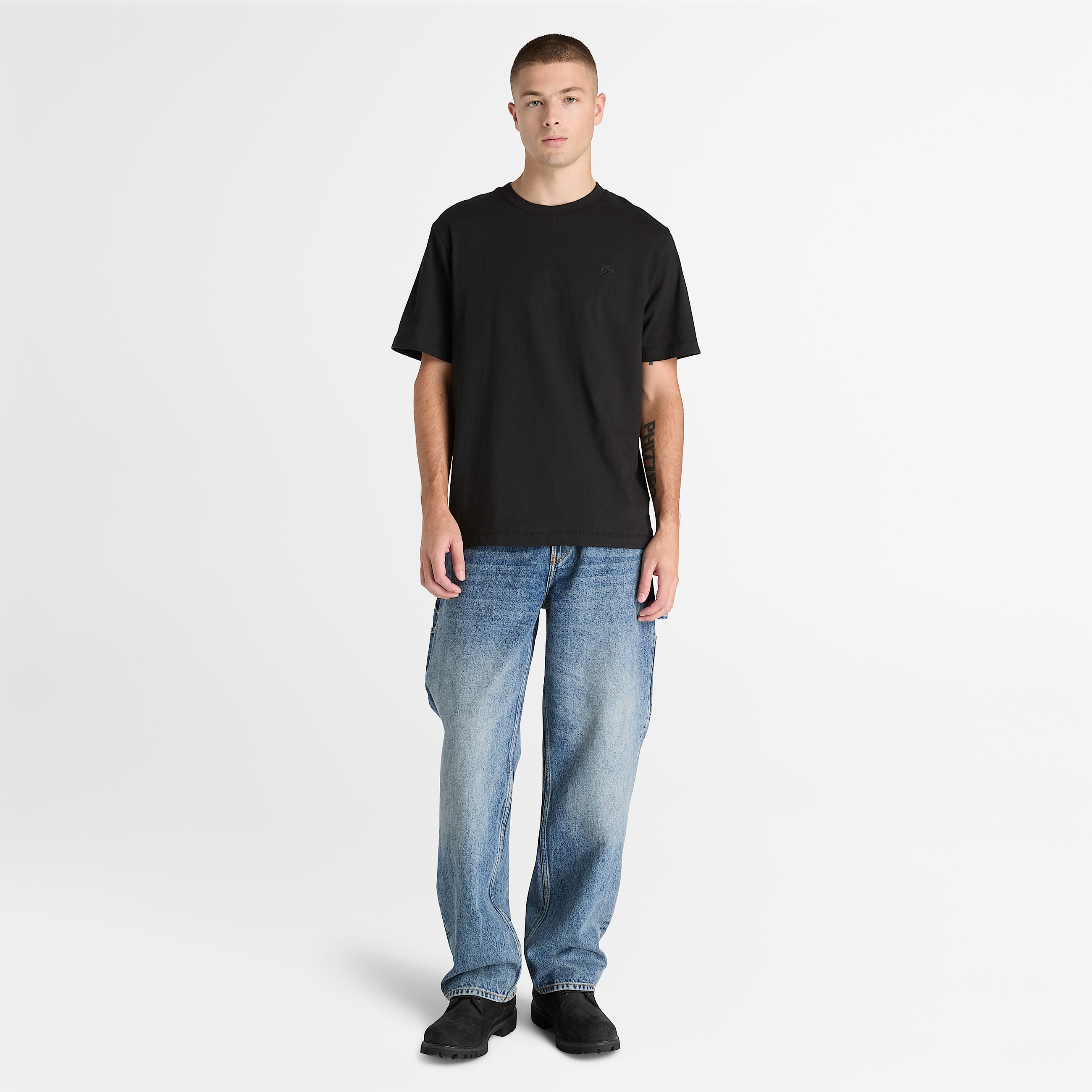 Mens Oyster River Regular ShortSleeve TShirt TBL Black ALT2