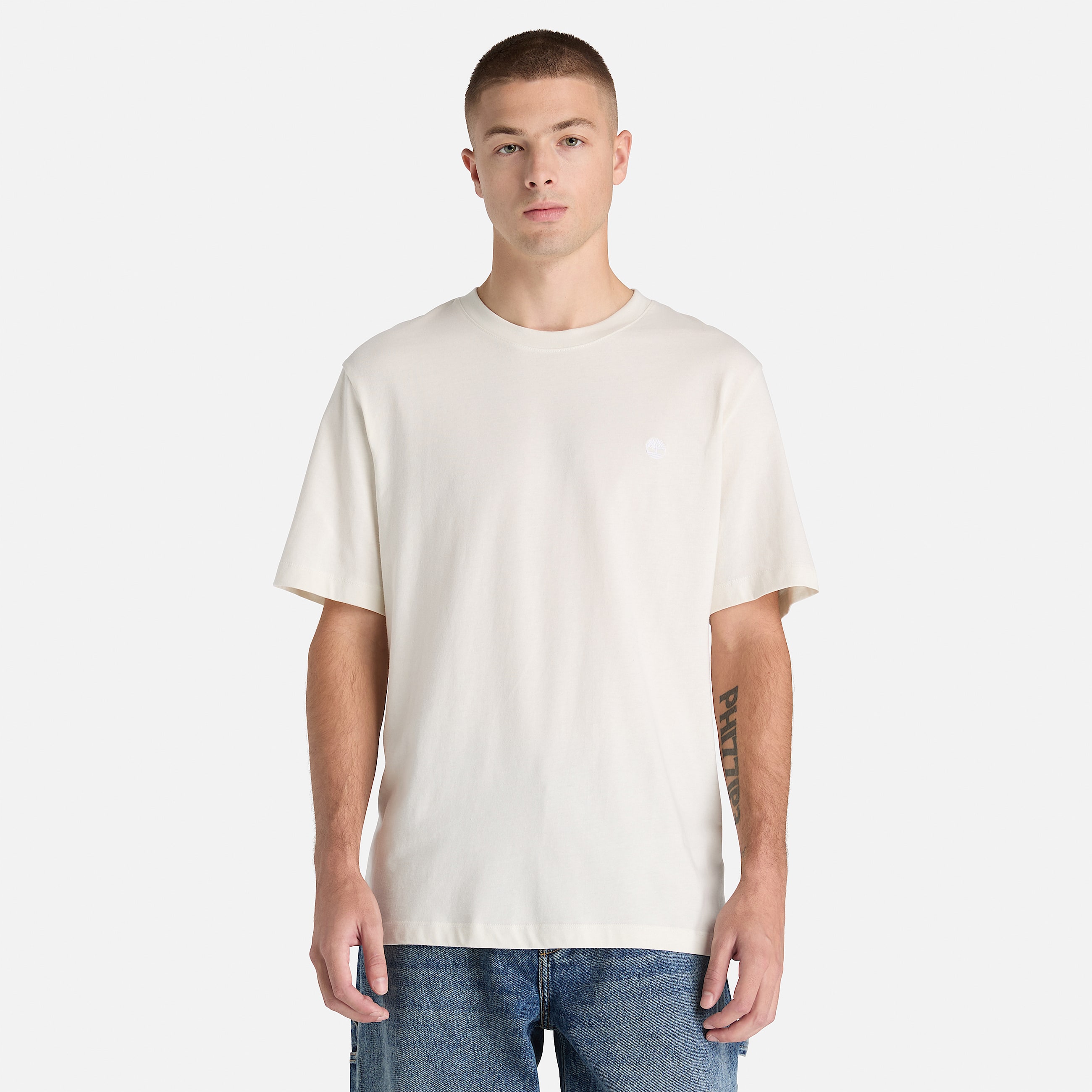 Mens Oyster River Regular ShortSleeve TShirt TBL Vintage White ALT1
