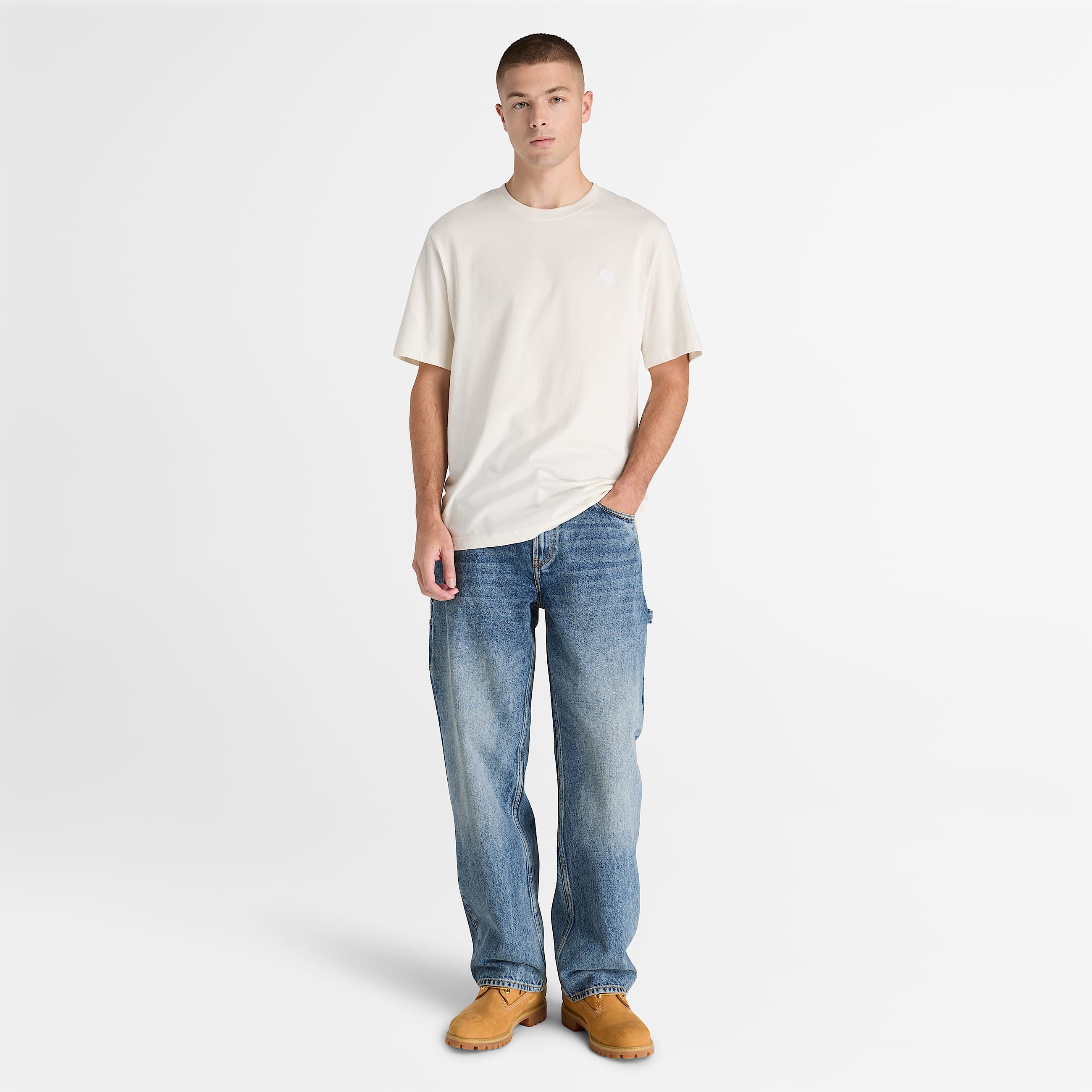 Mens Oyster River Regular ShortSleeve TShirt TBL Vintage White ALT2