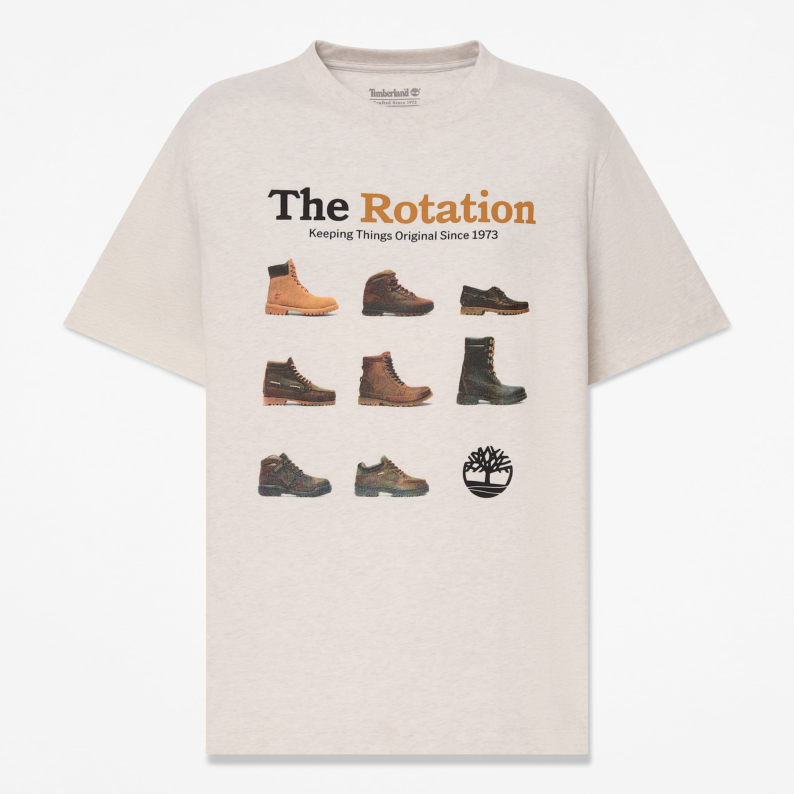 Mens Iconic Footwear ShortSleeve TShirt TBL Light Oatmeal Heather HERO