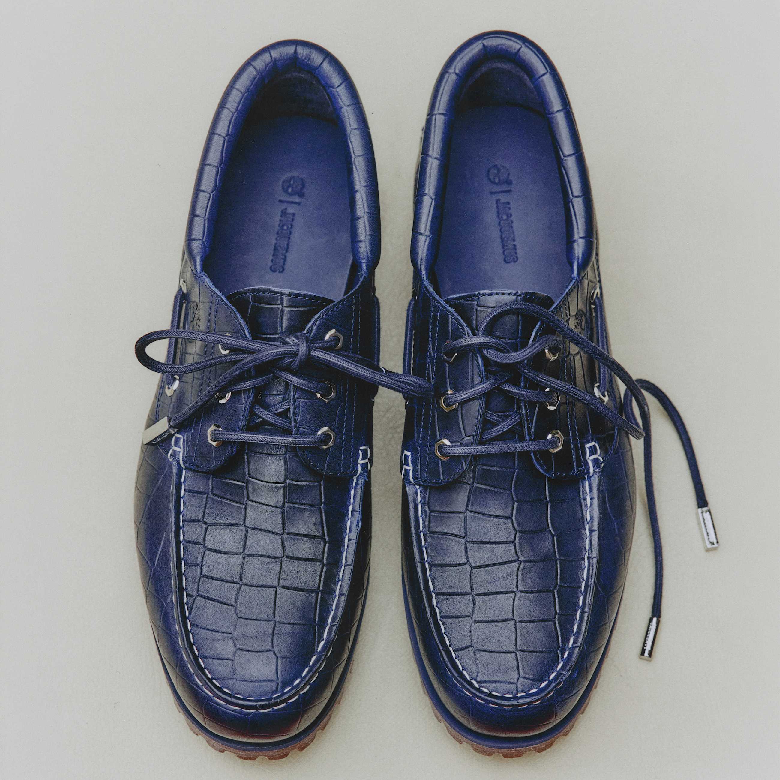 Timberland x Jacquemus Authentic Boat Shoe TBL Navy Croc Embossed ALTC