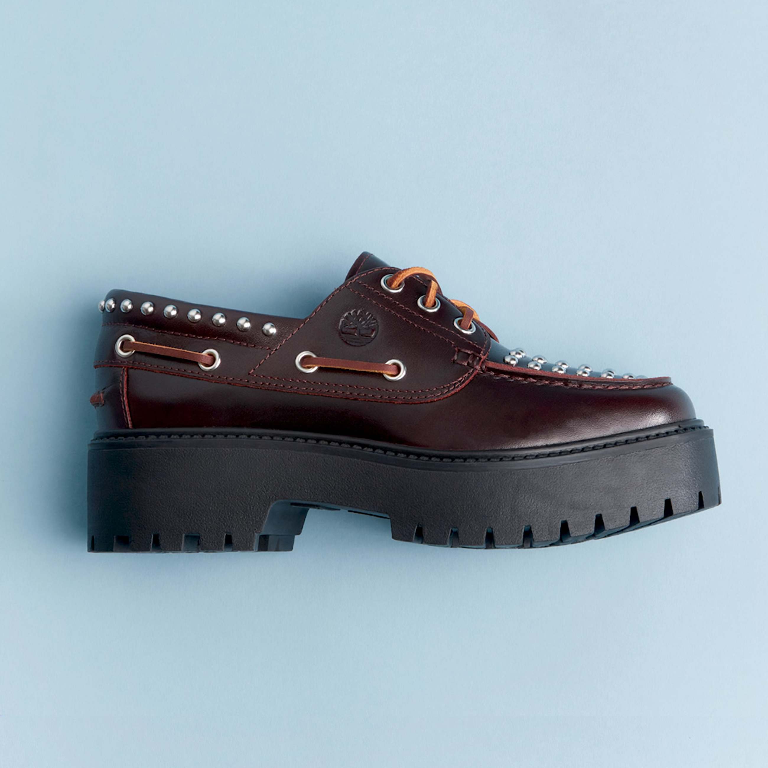 Womens Stone Street Platform Boat Shoe TBL Burgundy FullGrain ALTA