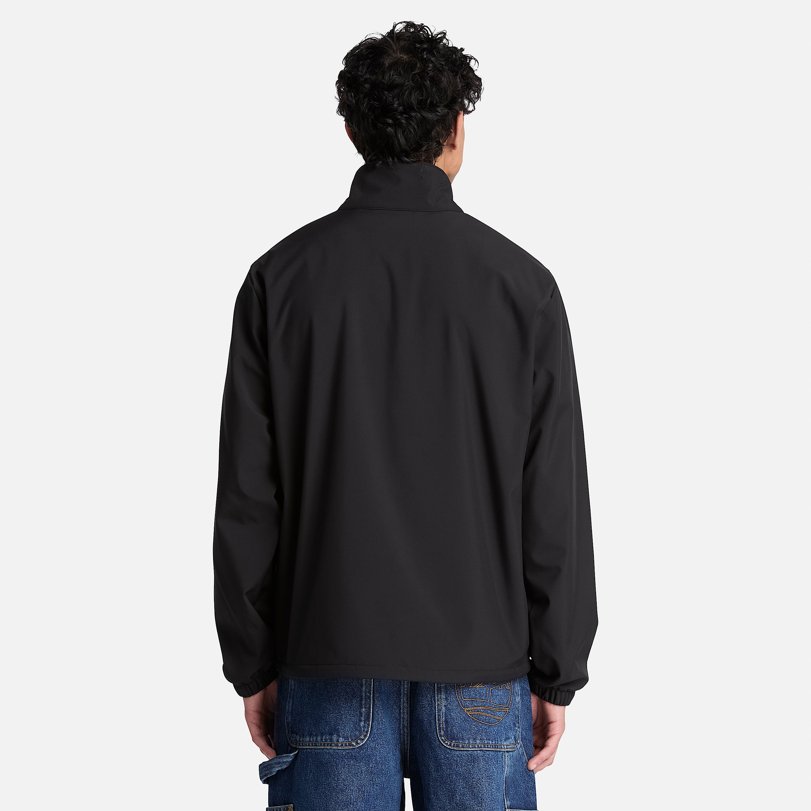 Mens Windproof FullZip Softshell Jacket TBL Black ALT8
