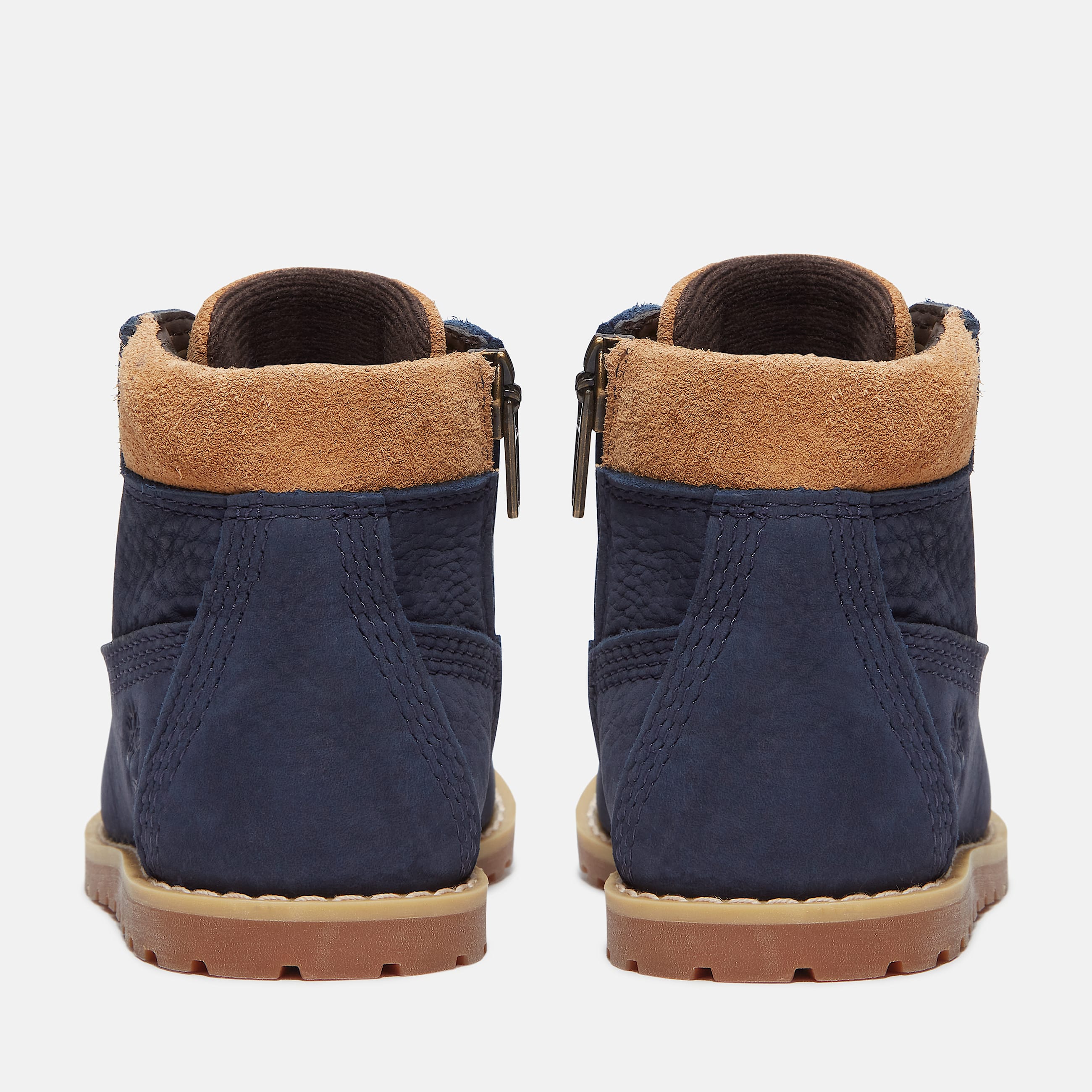 Toddler Pokey Pine SideZip Boot TBL Dark Blue NubuckMedium Brown ALT5