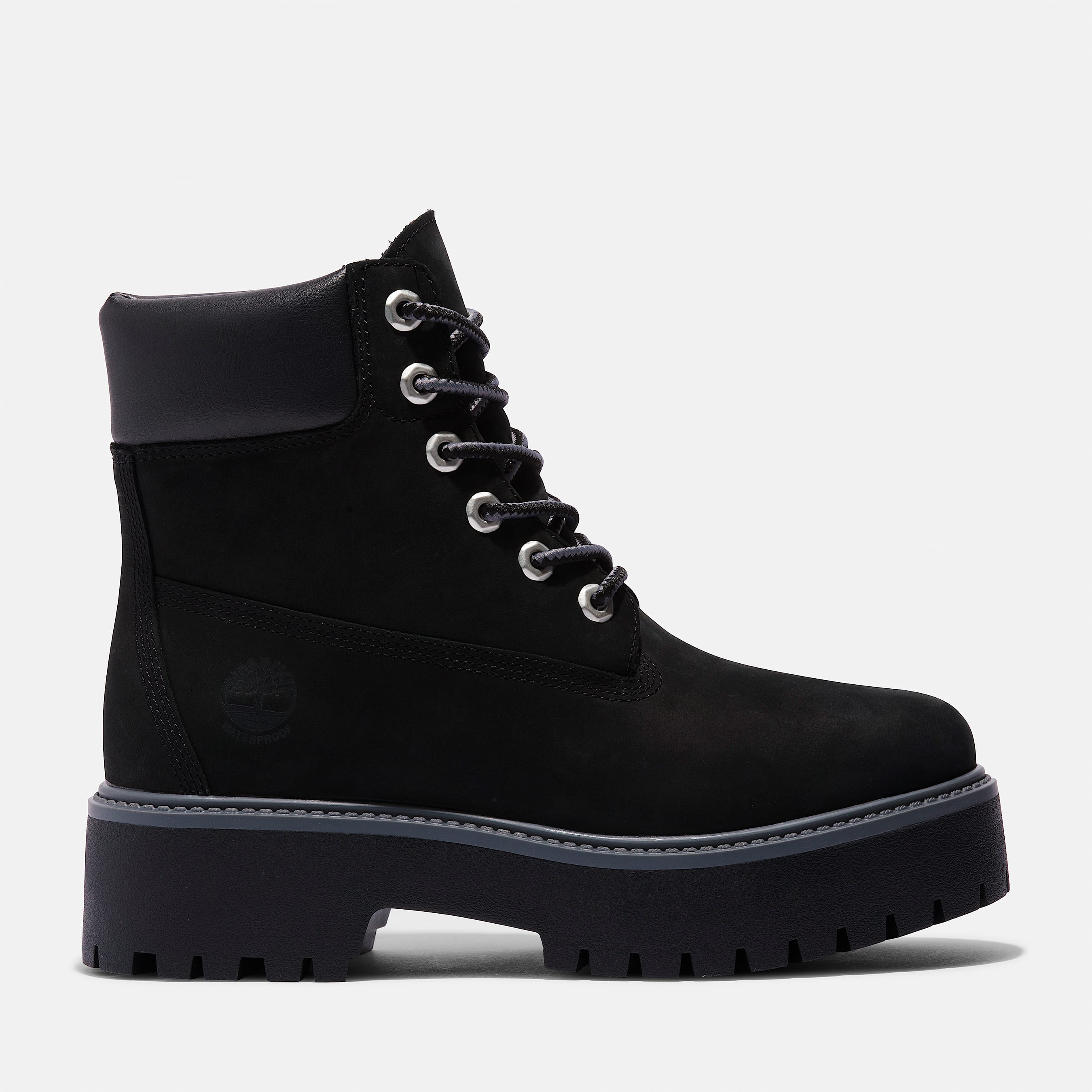 【数量限定】 Women's Black - Boots Waterproof Lined Mid Street Stone 靴