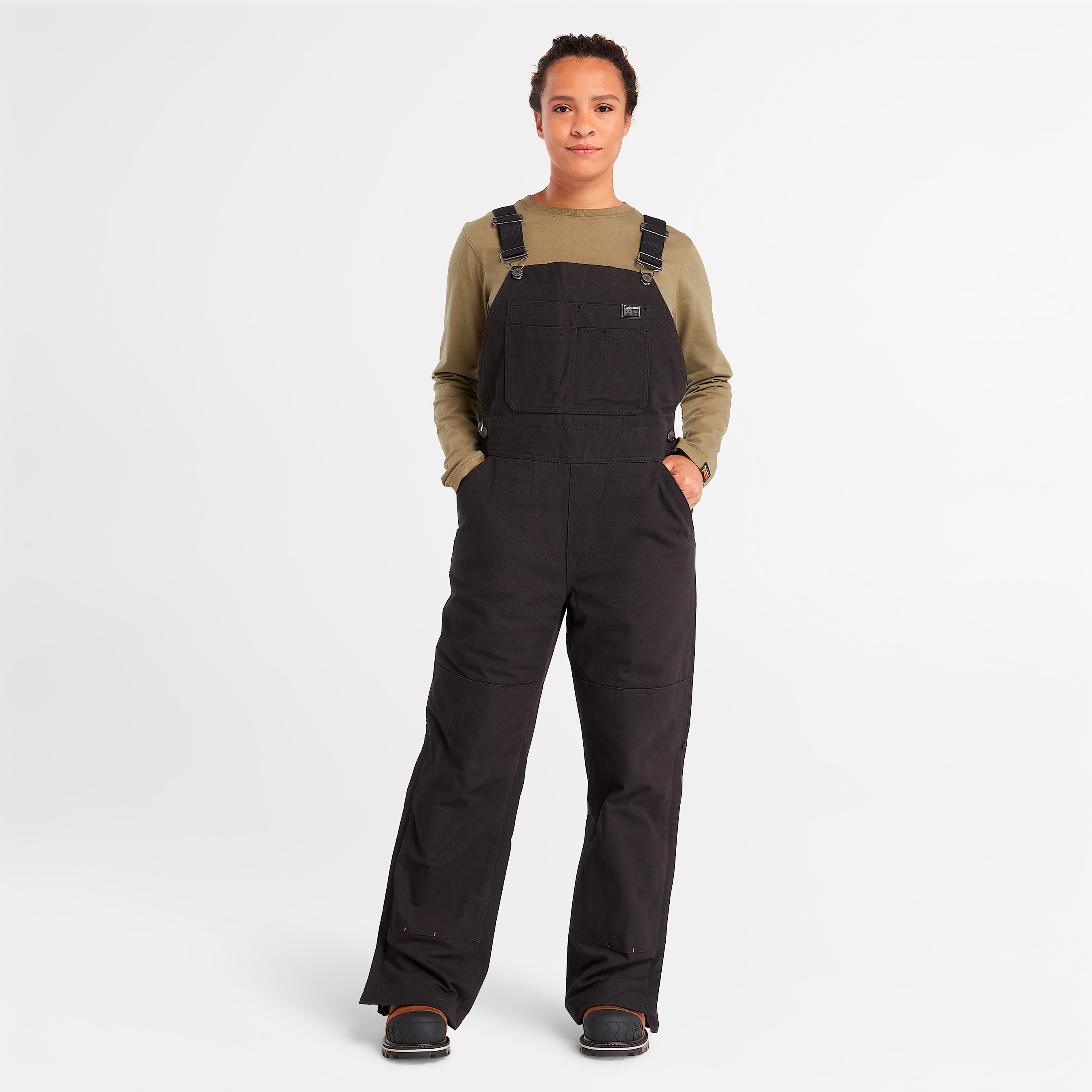 Black bib overalls women's online