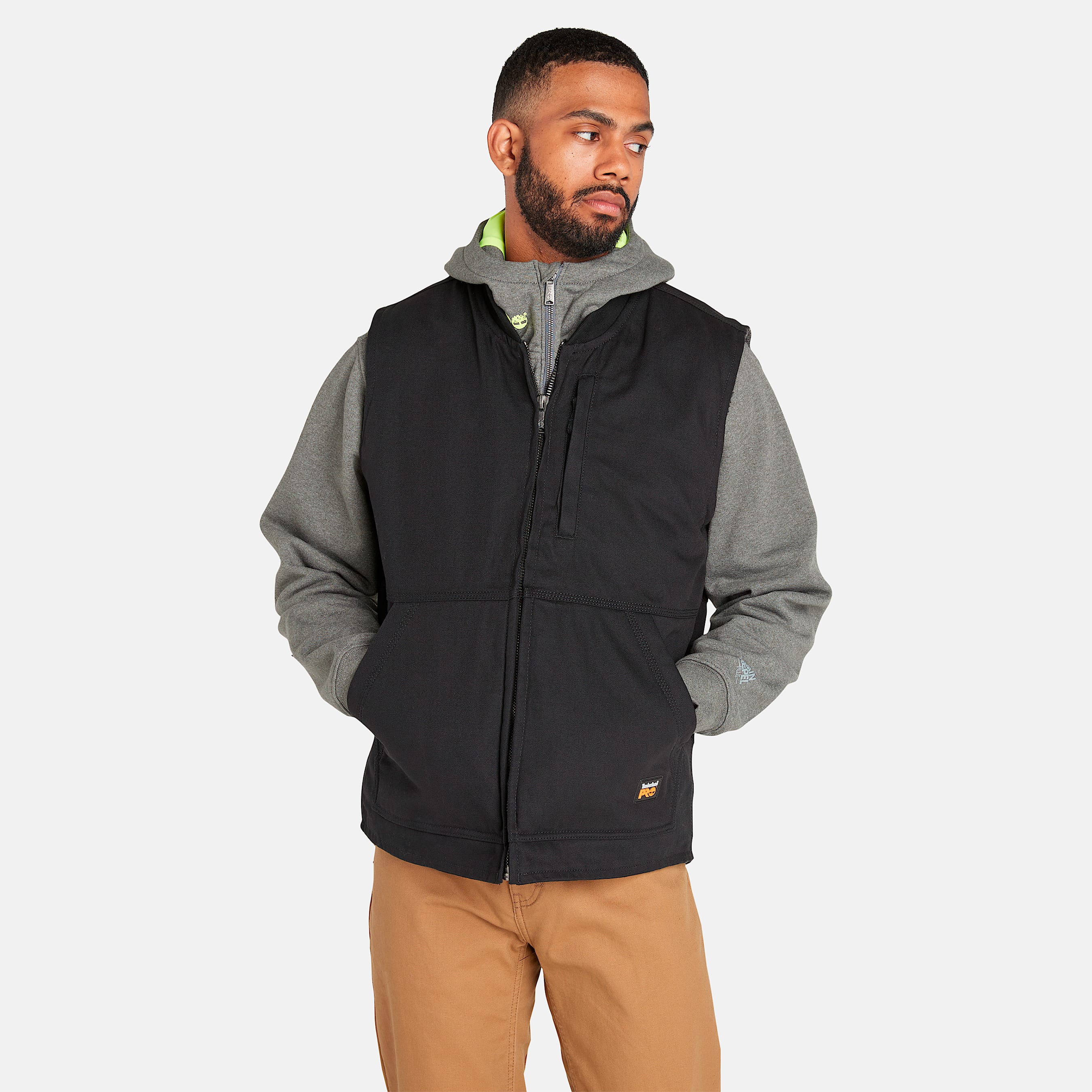 Men s Timberland PRO Gritman Fleece Lined Canvas Vest
