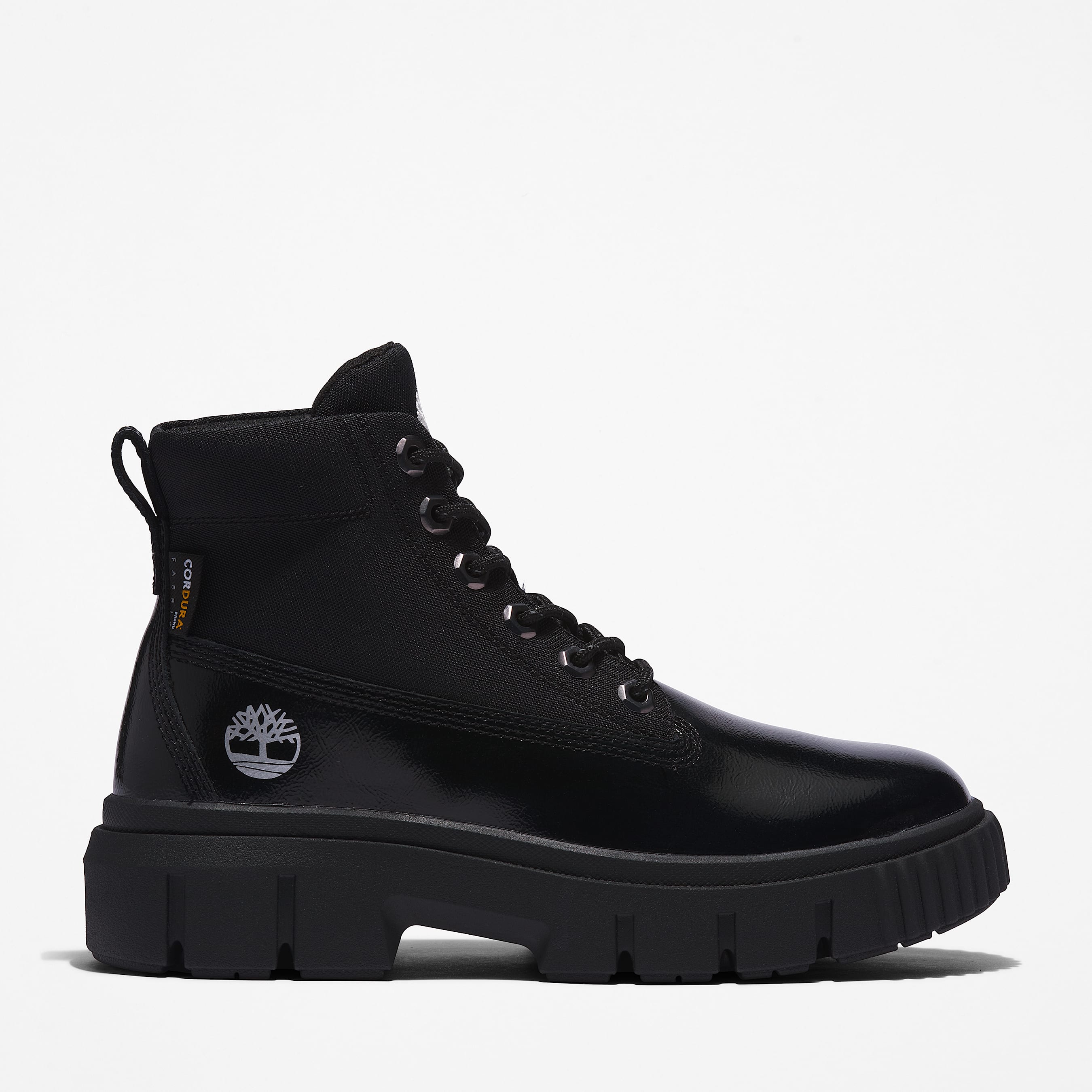 Black canvas timberland boots on sale