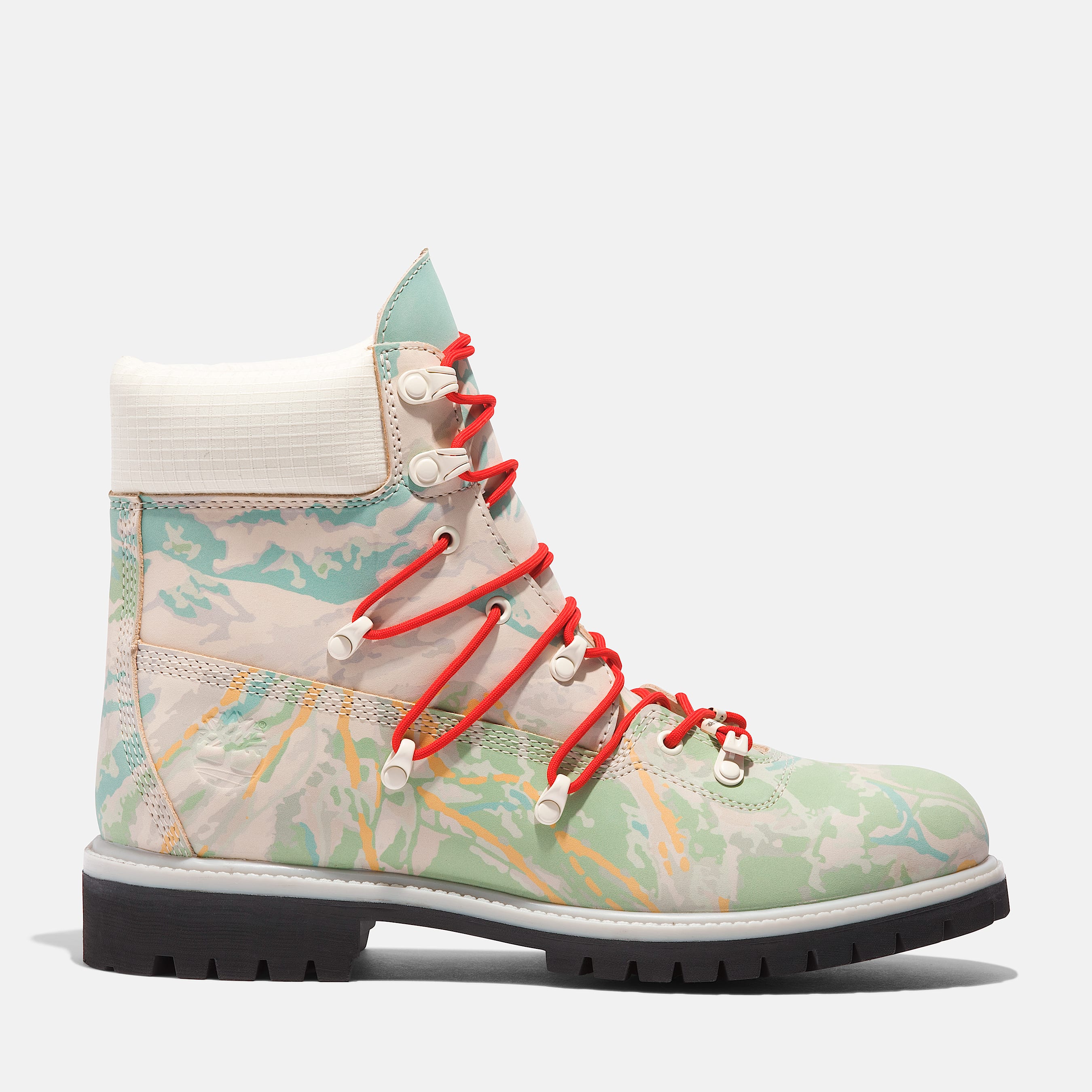 Blue camo timberland boots deals