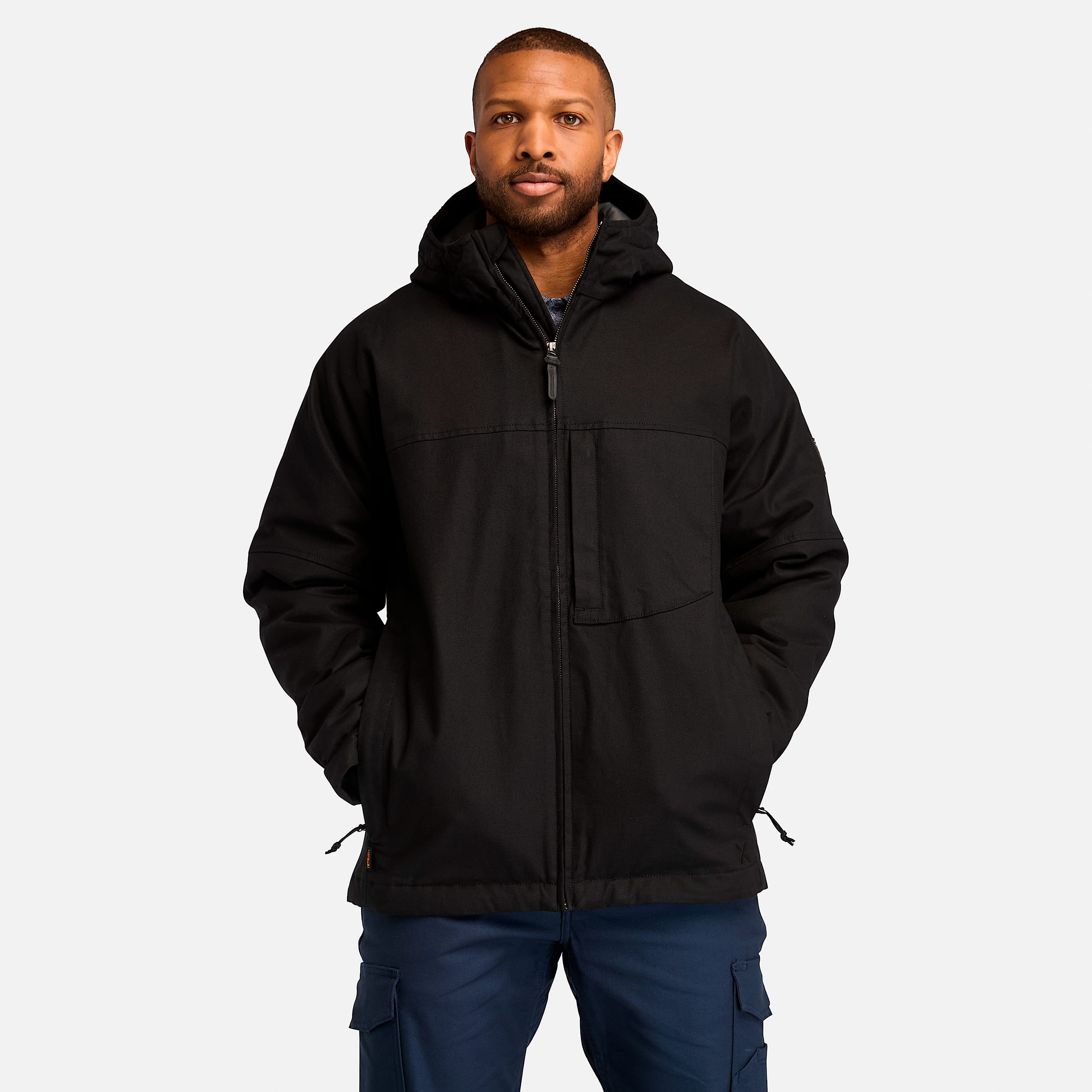 Men s Timberland PRO Ironhide Insulated Hooded Jacket in Jet Black