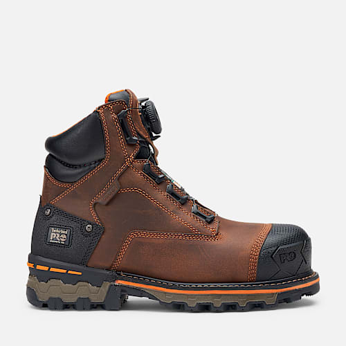 Men's Boondock 6-Inch Composite Toe Work Boots - Black