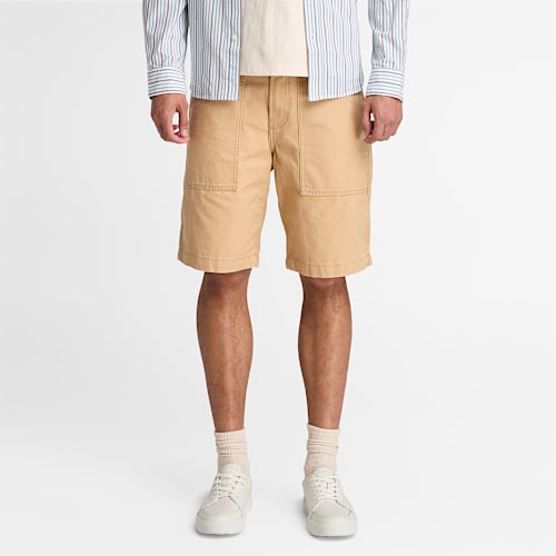 Men's Cotton Linen Utility Short