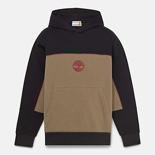 Men's Contrast Stitch Logo Hoodie - Black | Timberland US