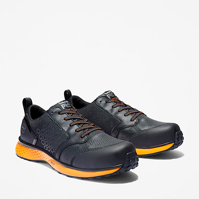 Mens Reaxion Composite Toe Work Sneaker TBL BlackOrange ALT4