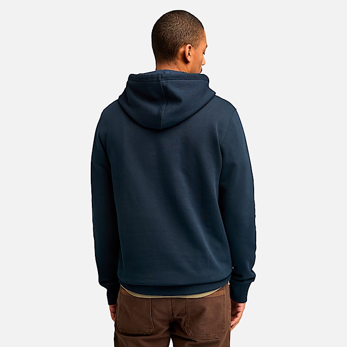 Mens Kennebec River Tree Logo Hoodie TBL Dark Sapphire ALT9