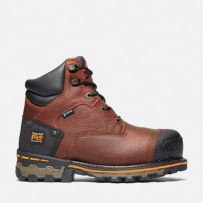 Bota de trabajo impermeable con puntera de material compuesto Boondock 6 para hombre TBL Marrn HERO