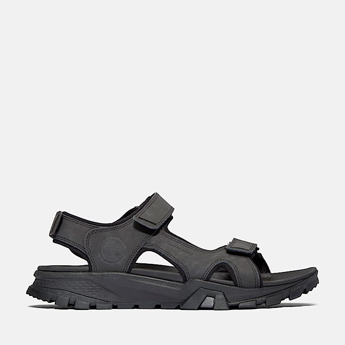Mens Lincoln Peak Strap Sandals TBL Jet Black HERO